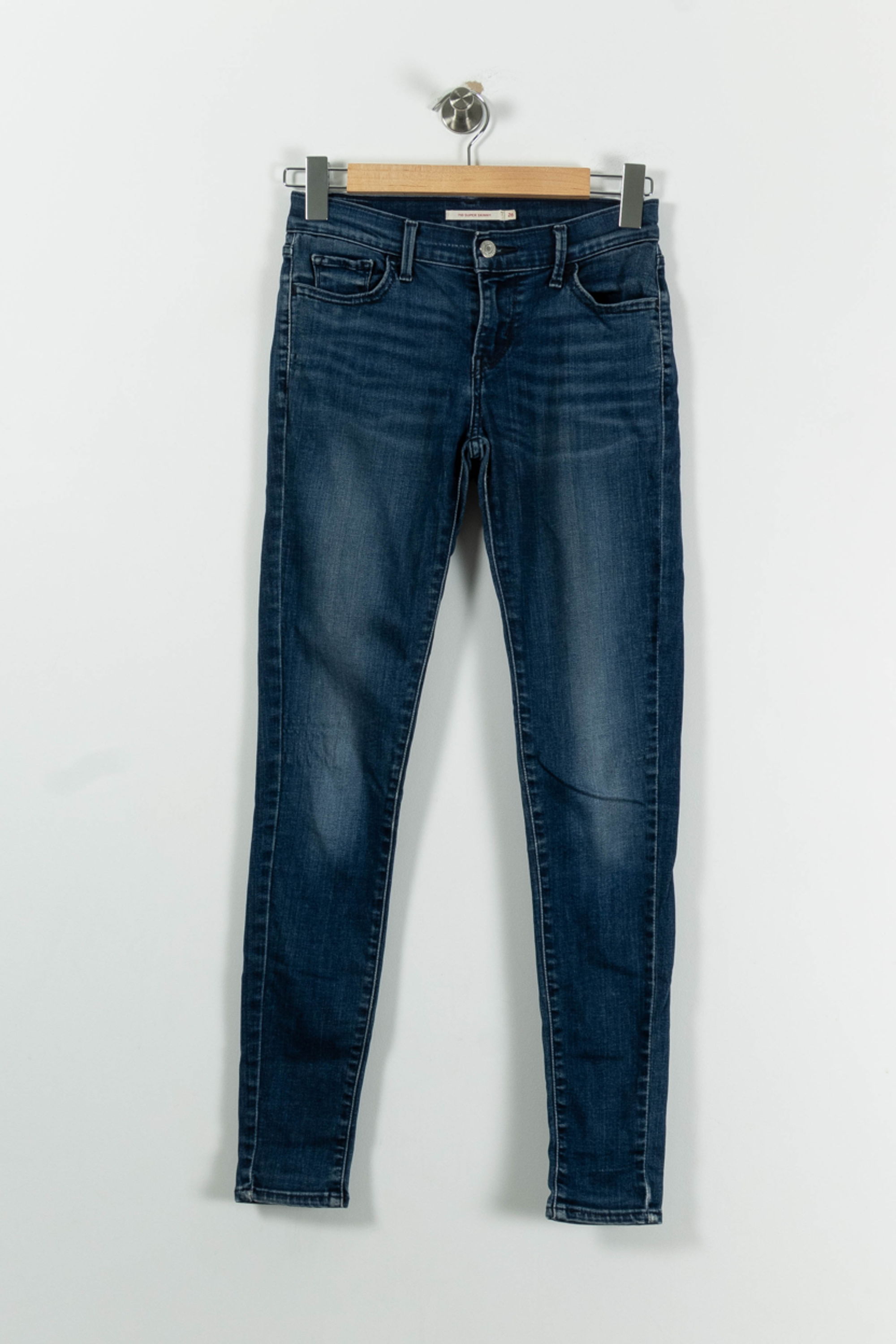 Cropped slim jeans with studs LEVI'S - Seconde main Blue