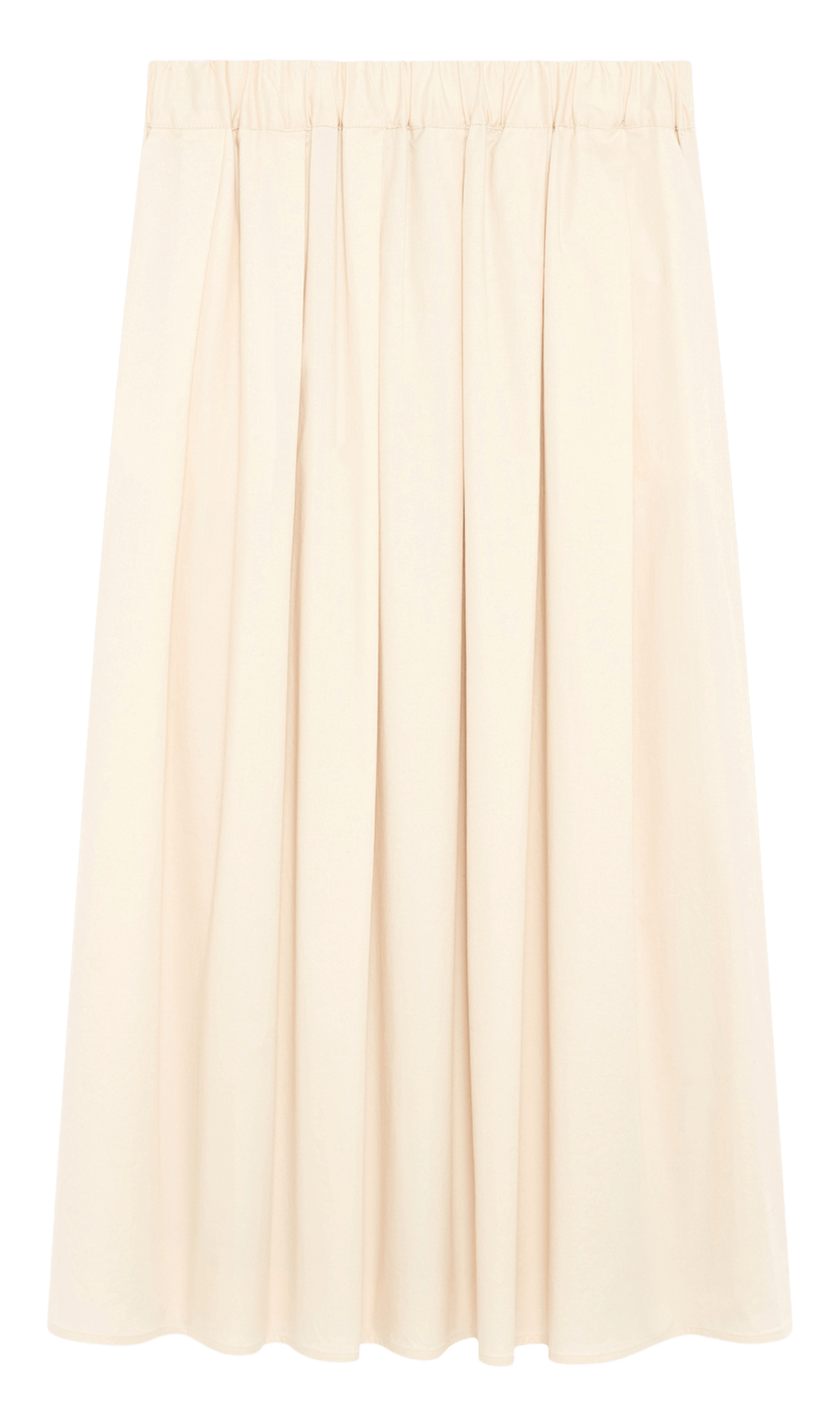 Jupe midi en coton mélangé PABLO Beige