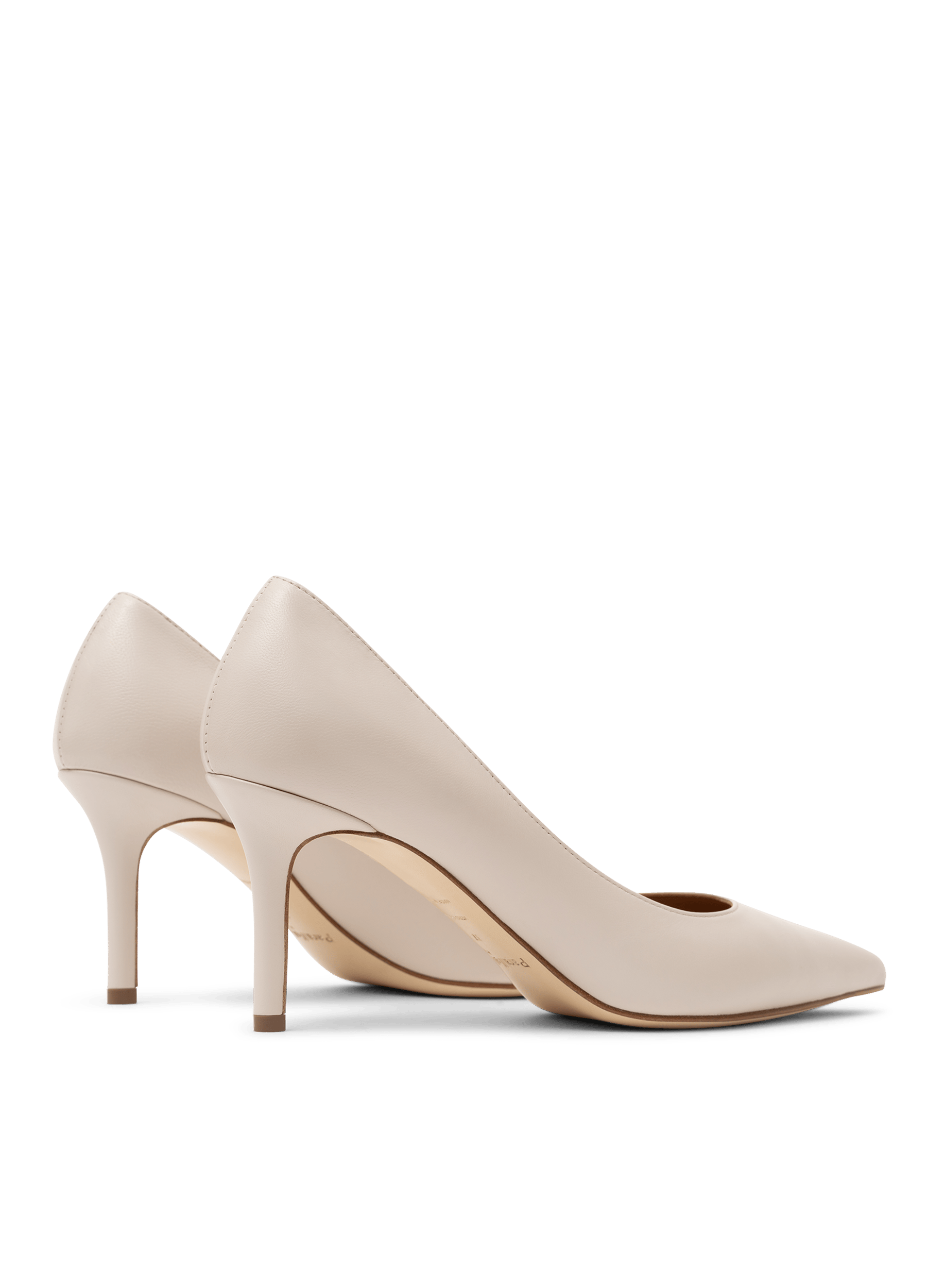 Escarpins en cuir nappa latte PARALLELE PARIS Blanc