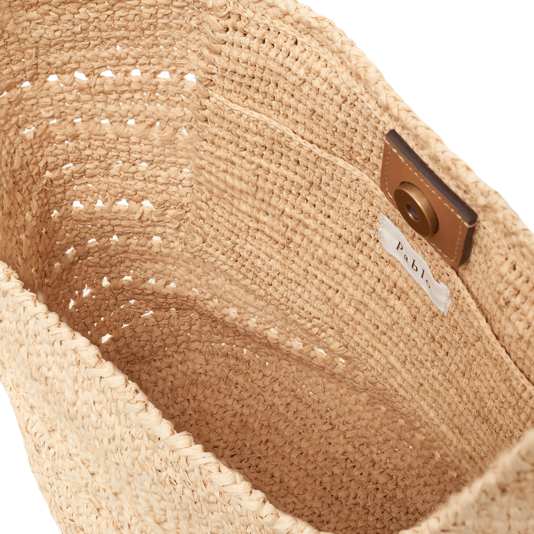 Raffia shoulder bag PABLO Beige