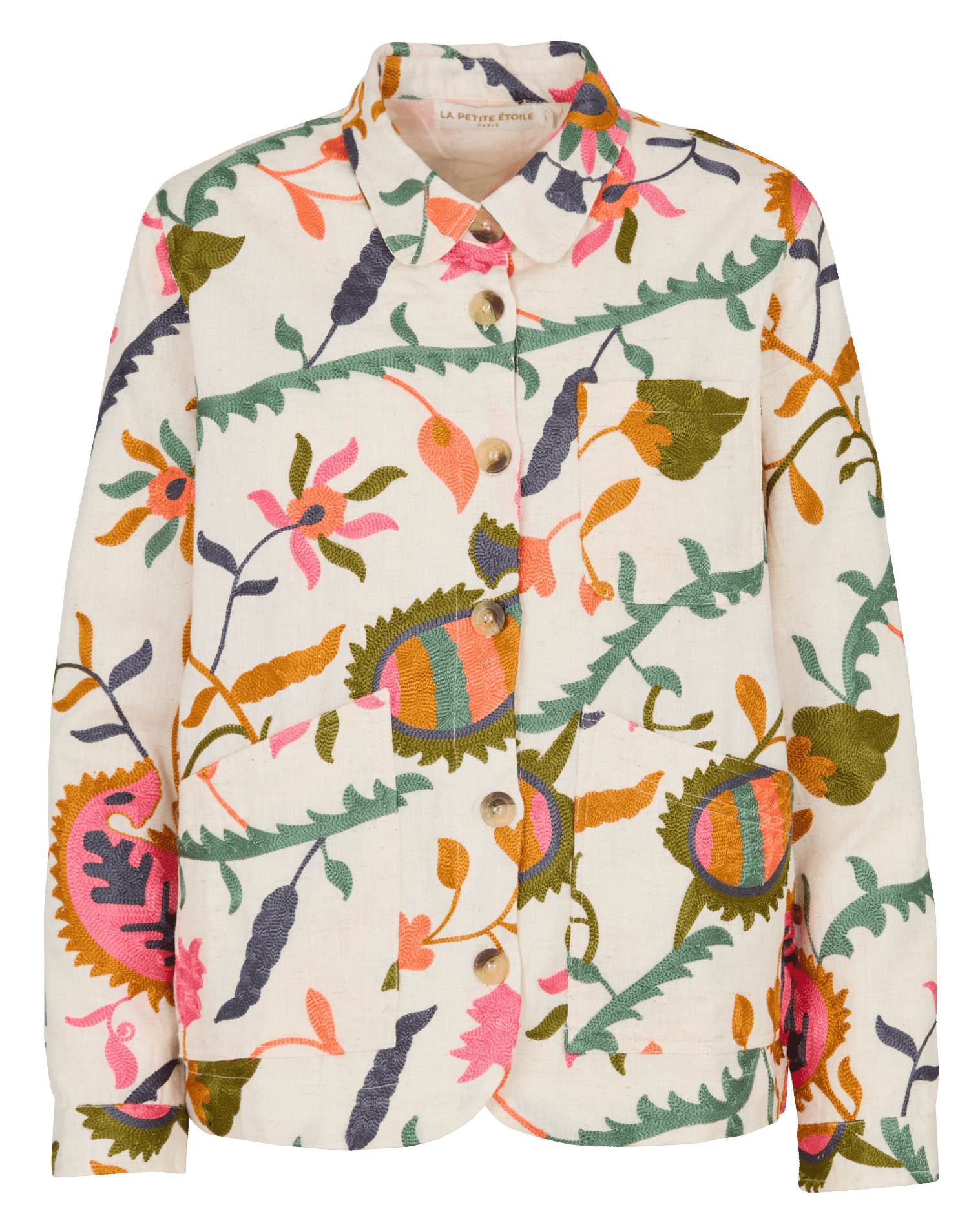 Cotton jacket with classic collar LA PETITE ETOILE Multicolored
