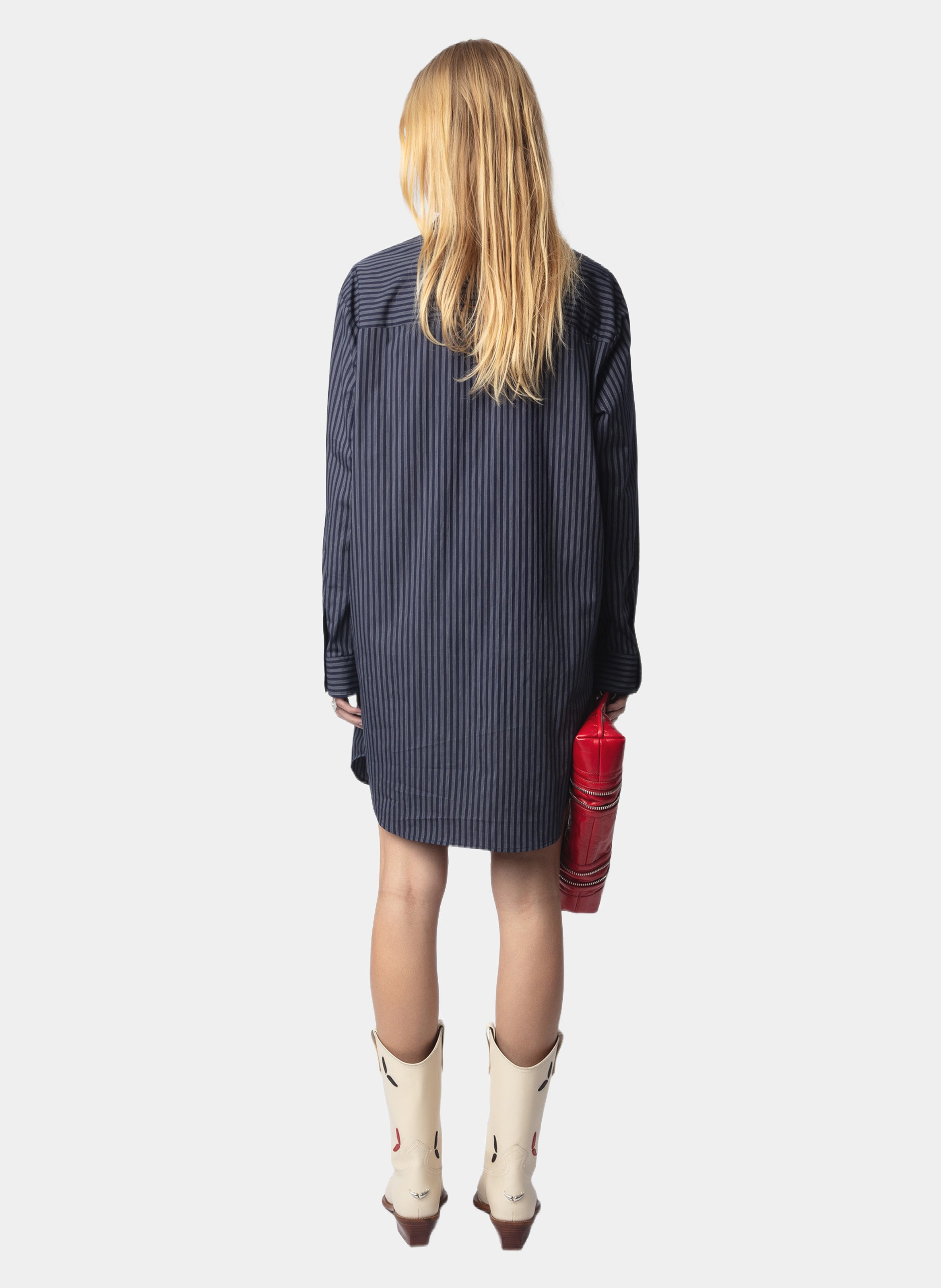 Short striped cotton dress ZADIG&VOLTAIRE Blue