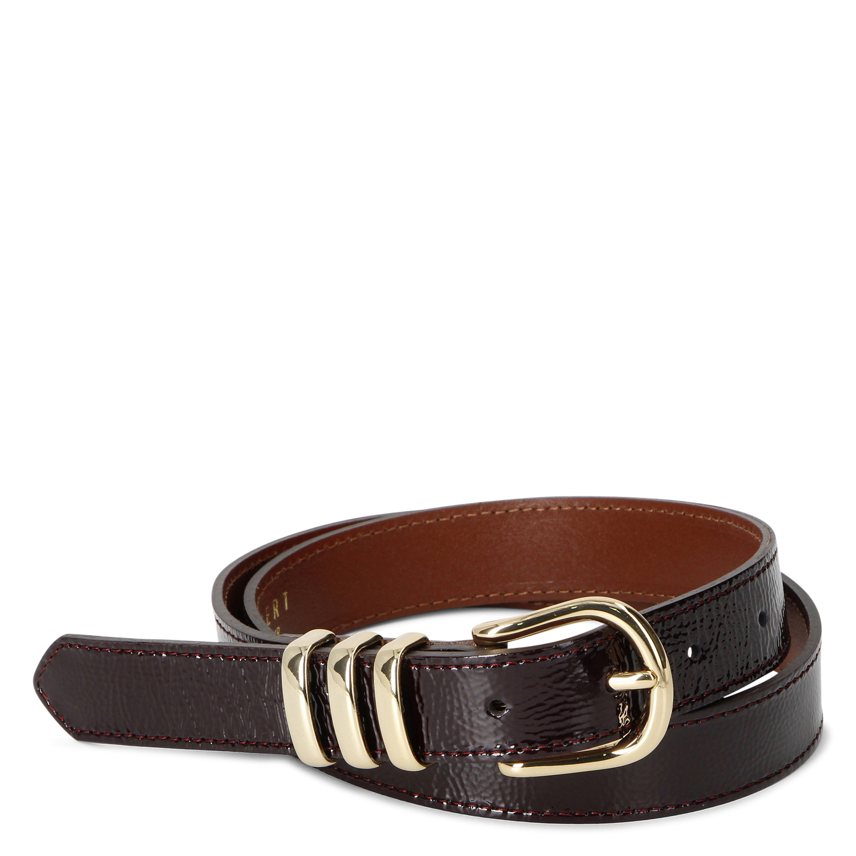 Thin leather belt with buckle HERBERT FRERE SOEUR
