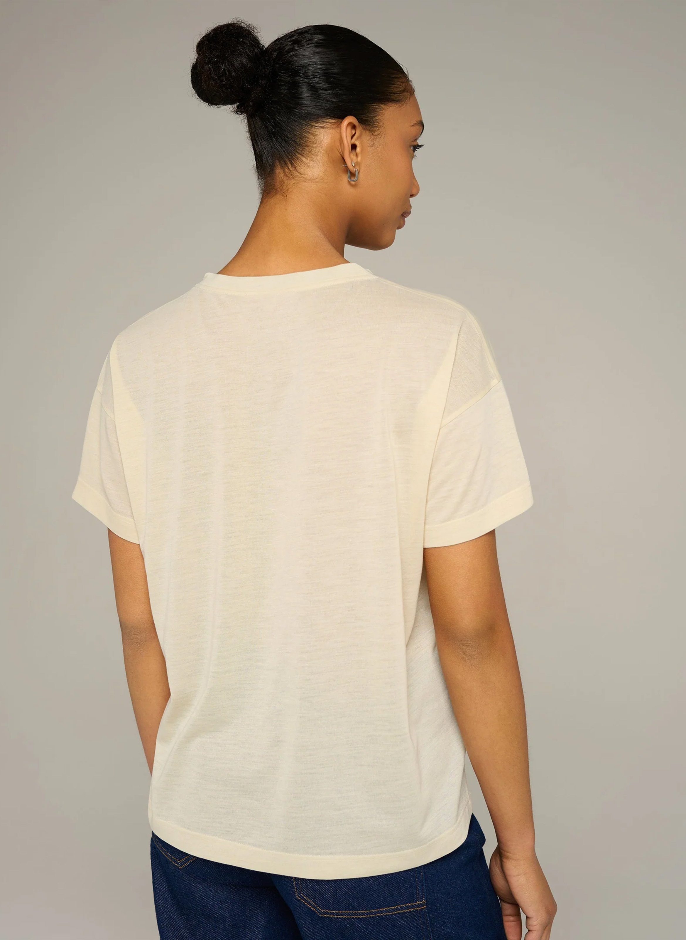 Losse bedrukte T-shirt COTELAC ACOTE Beige