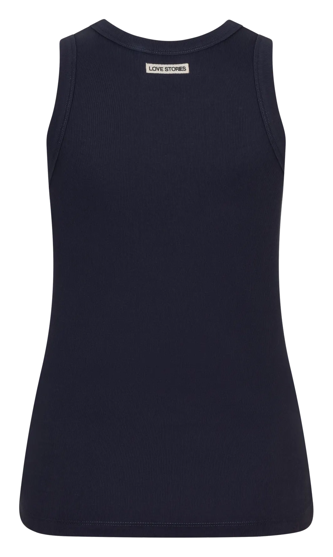 Geripptes einfarbiges Tanktop LOVE STORIES Blau