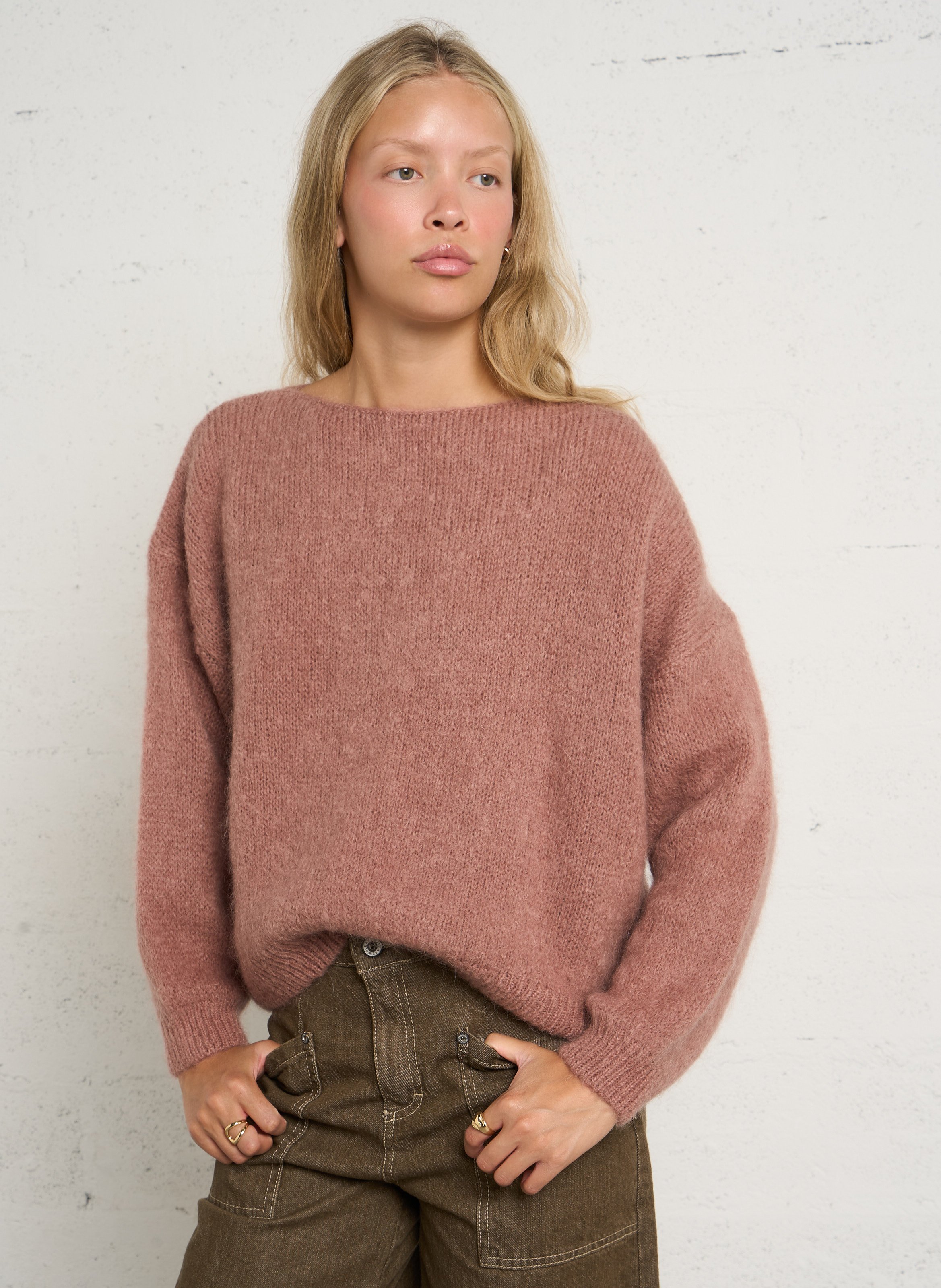 Trui met ronde hals | wolblend PLEASE