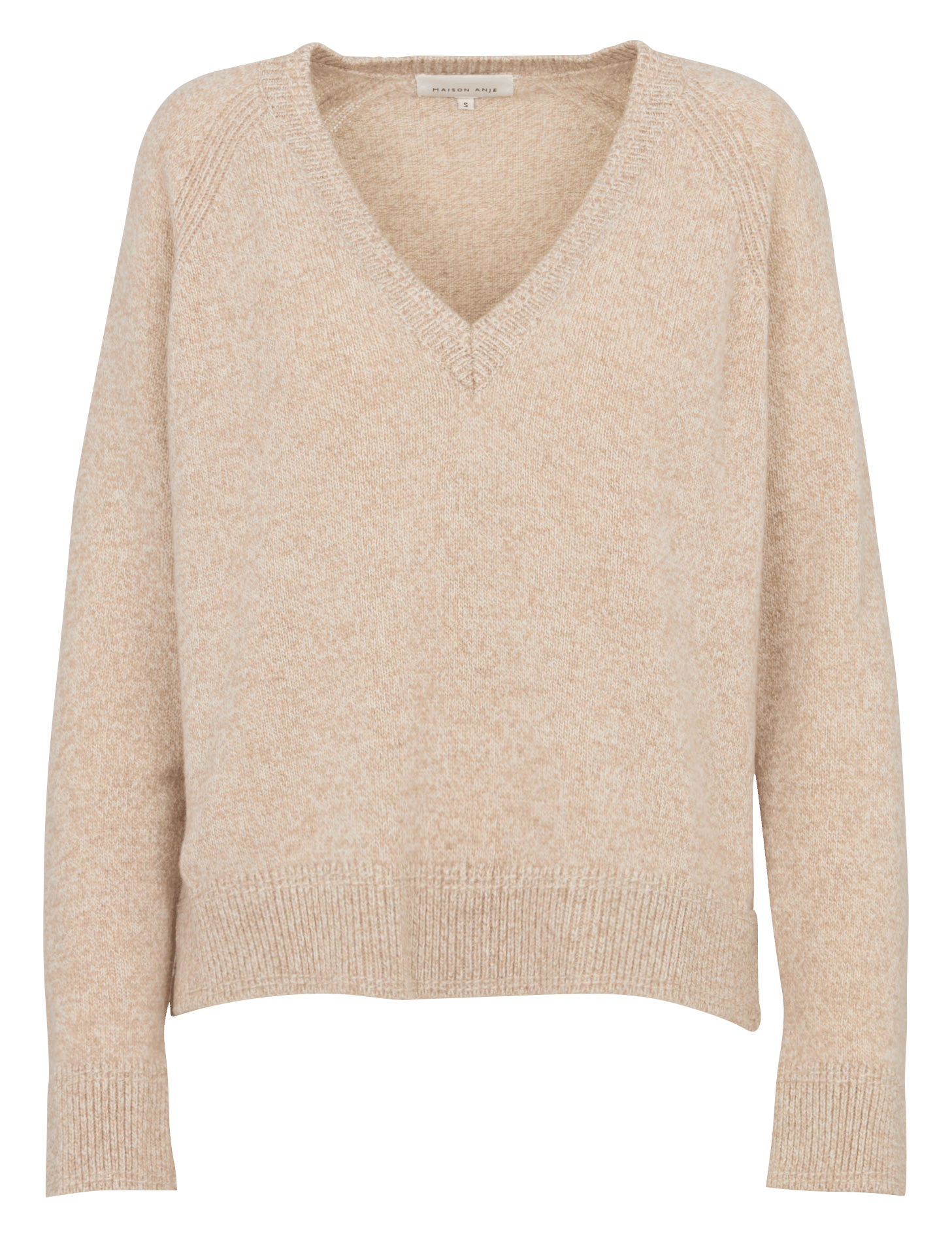 Oversized trui van wol en kasjmier met V-hals MAISON ANJE