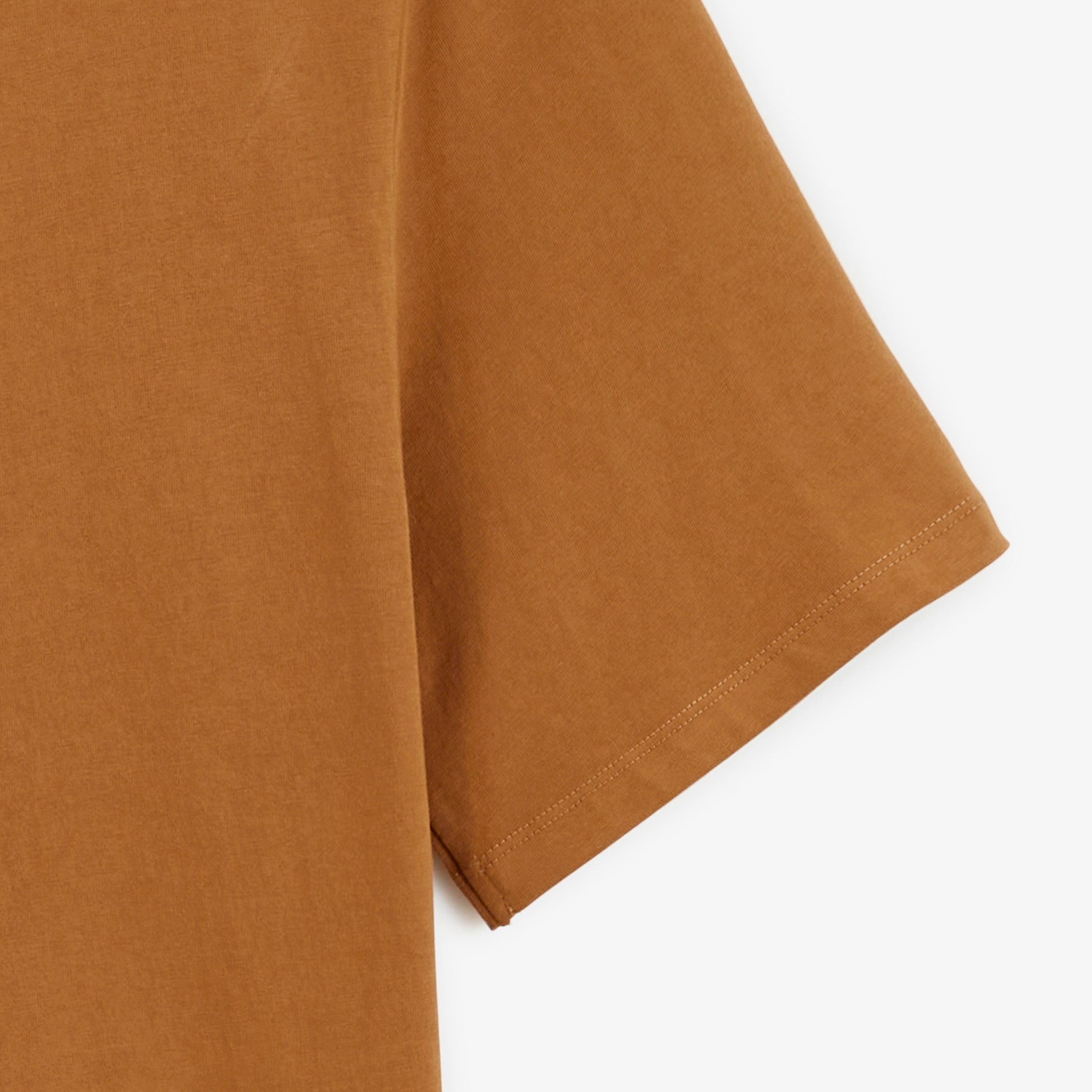 Short-sleeve oversized fit Thor t-shirt in brown caramel. SERGE BLANCO Brown