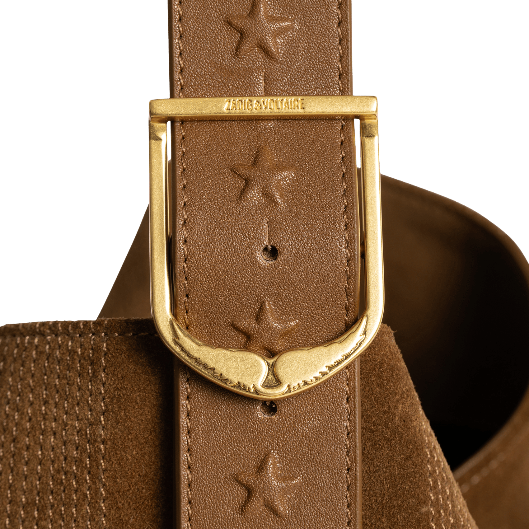 Sac hobo en suède western ZADIG&VOLTAIRE Marron