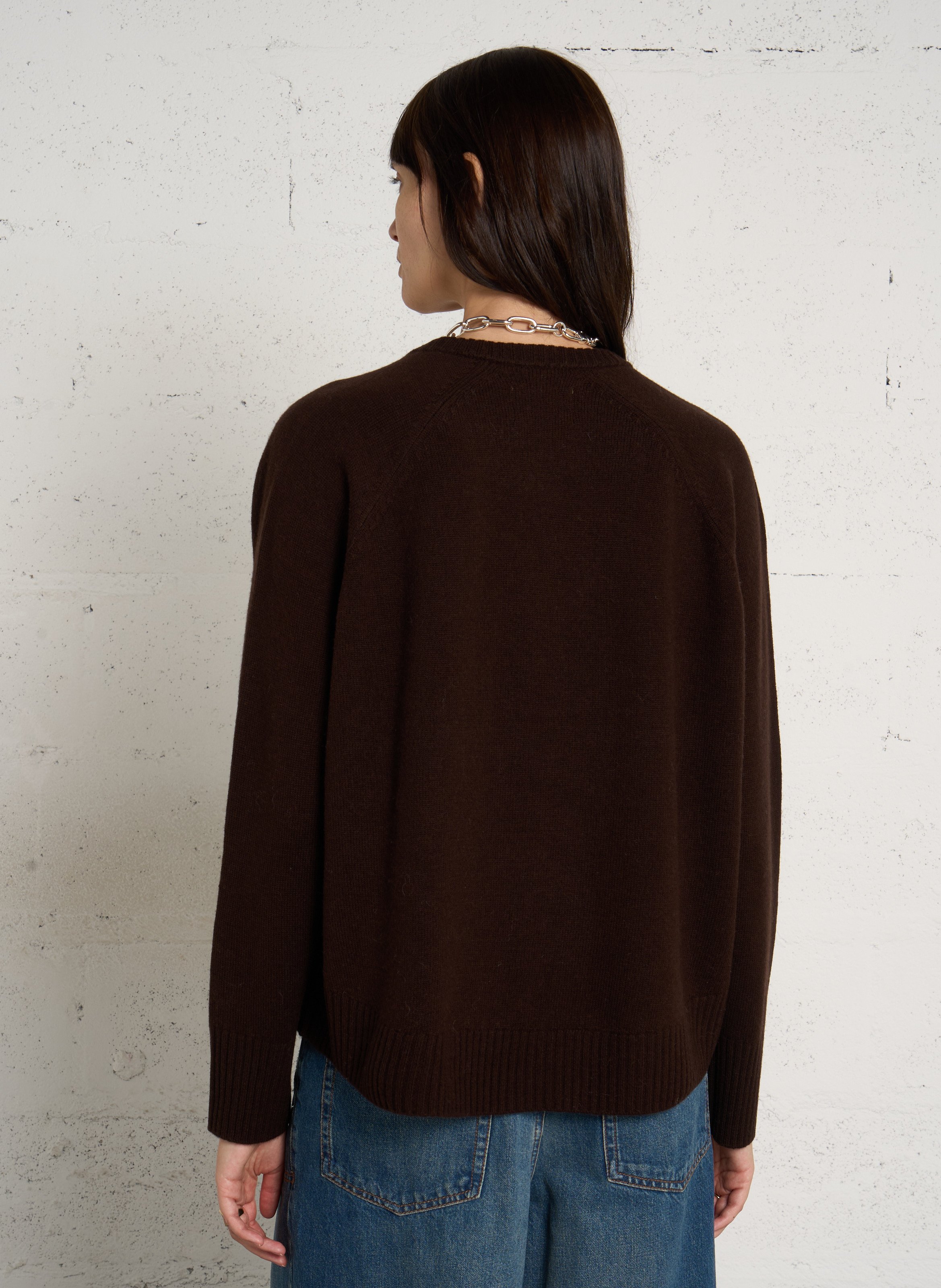 Oversized wool sweater DES PETITS HAUTS Brown