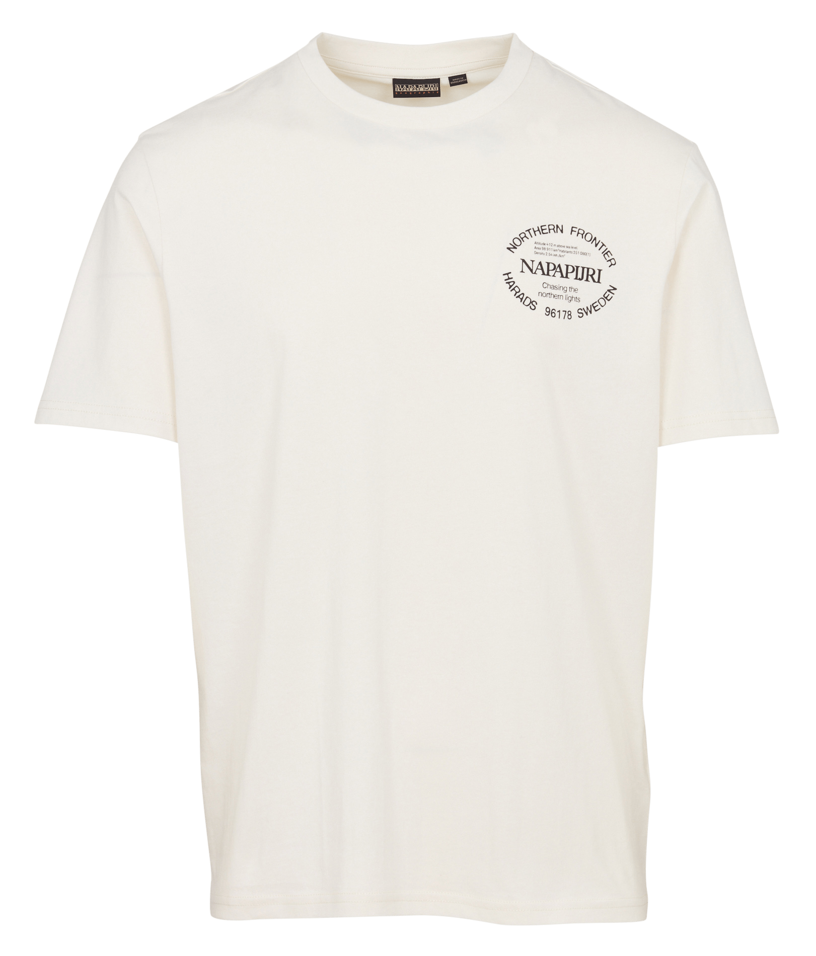 Tee-shirt droit col rond sérigraphié en coton NAPAPIJRI Multicolore