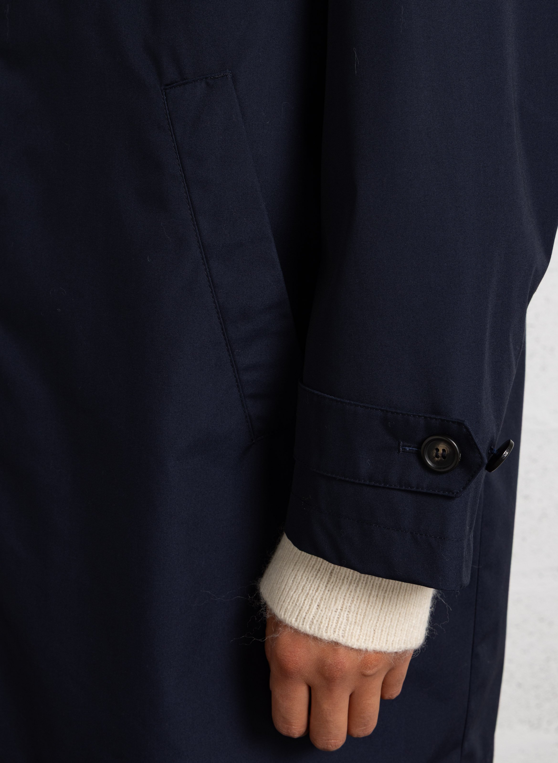 Imitatieleren jas met opstaande kraag GANT Blauw