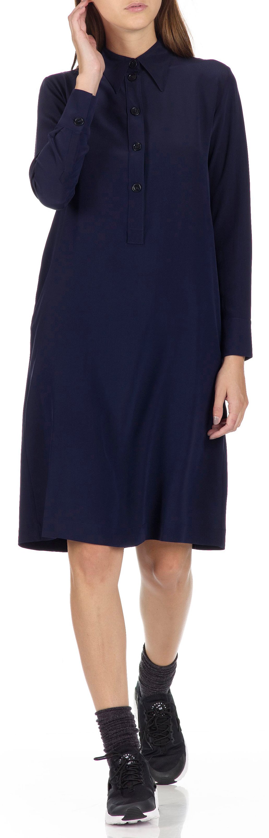 Silk shirt dress  MOMONI Blue