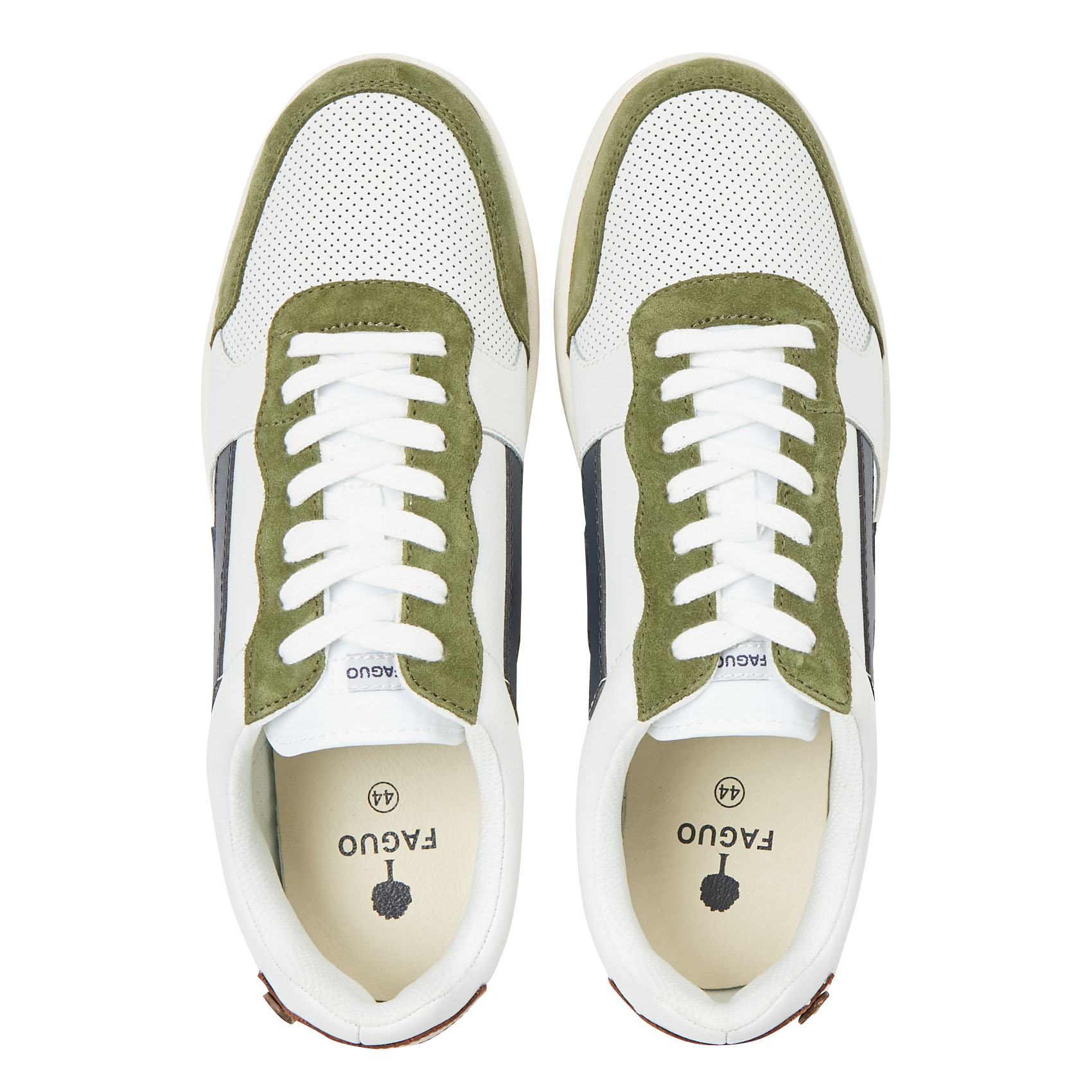 Baskets basses en cuir FAGUO Blanc