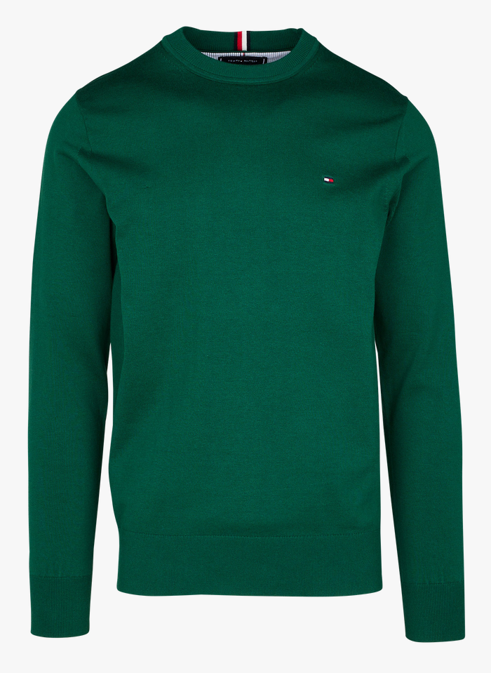 Daarbij Geboorteplaats piramide Regular-fit Organic Cotton-blend Sweater With Round Neck Prep Green Tommy  Hilfiger - Men | Place des Tendances