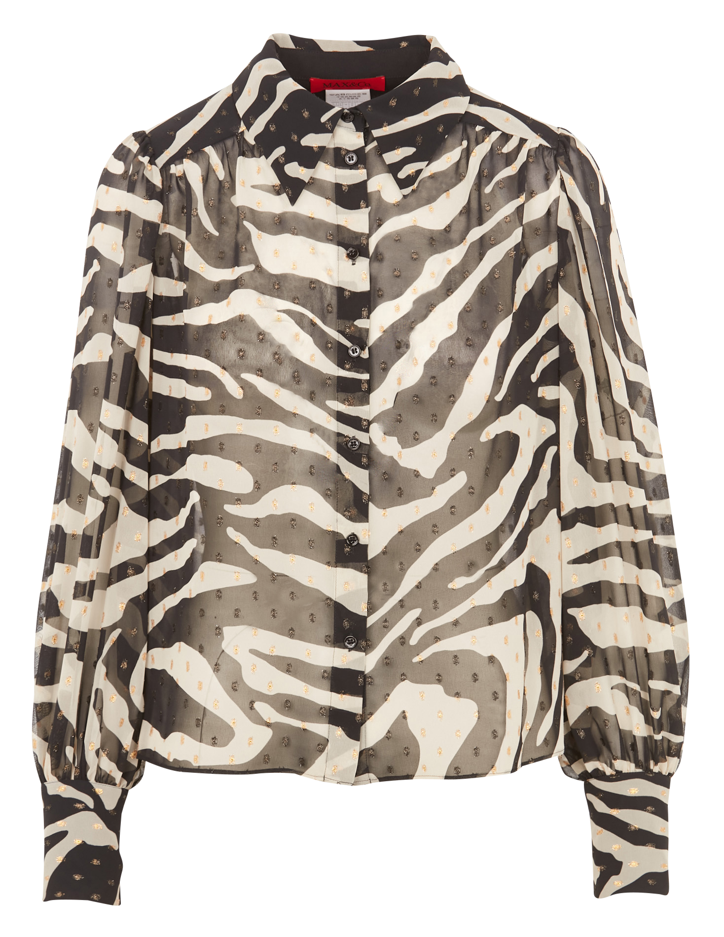 Chemise droite col classique imprimée MAX&Co. Multicolore