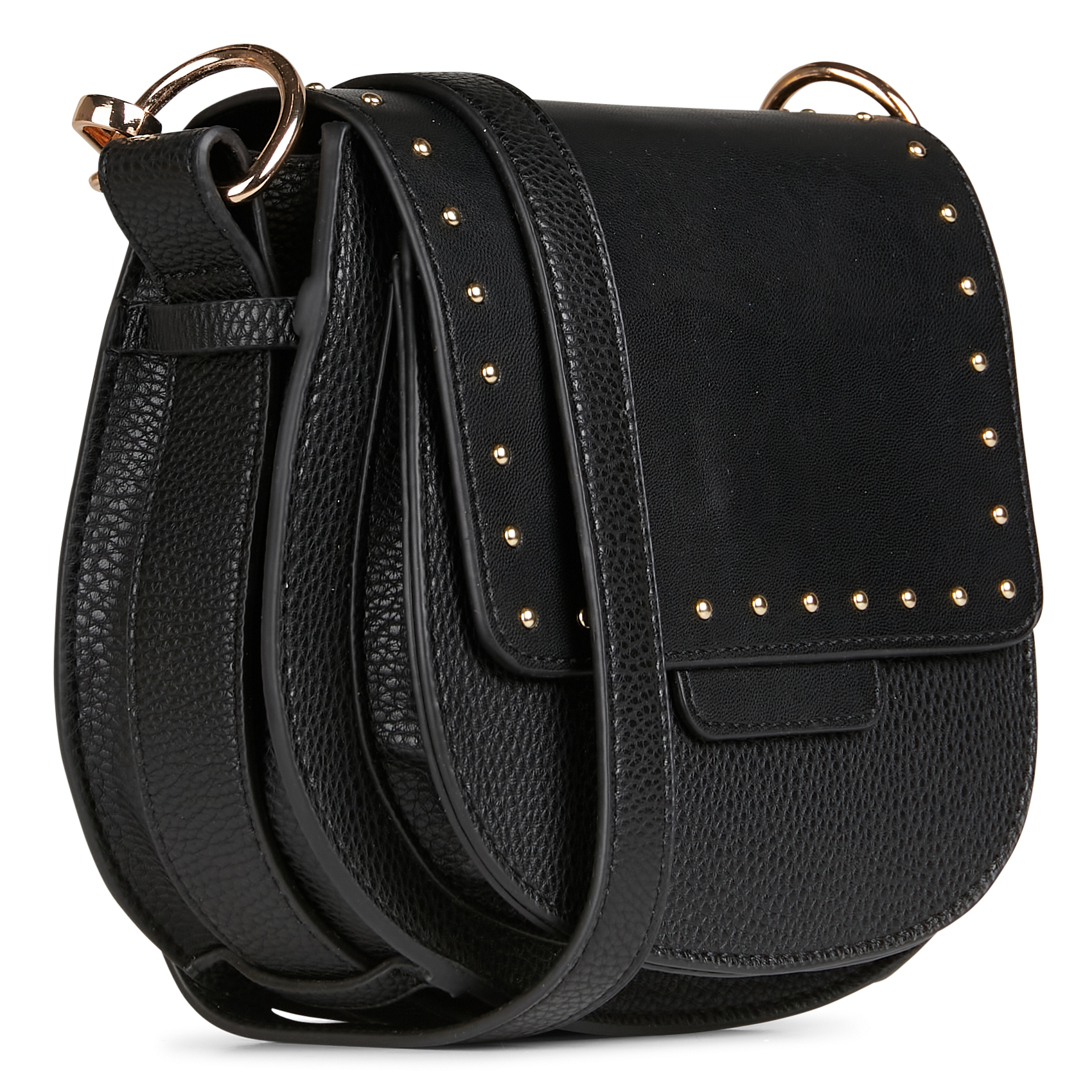 Immitatieleren schoudertas met studs AU PRINTEMPS PARIS Zwart