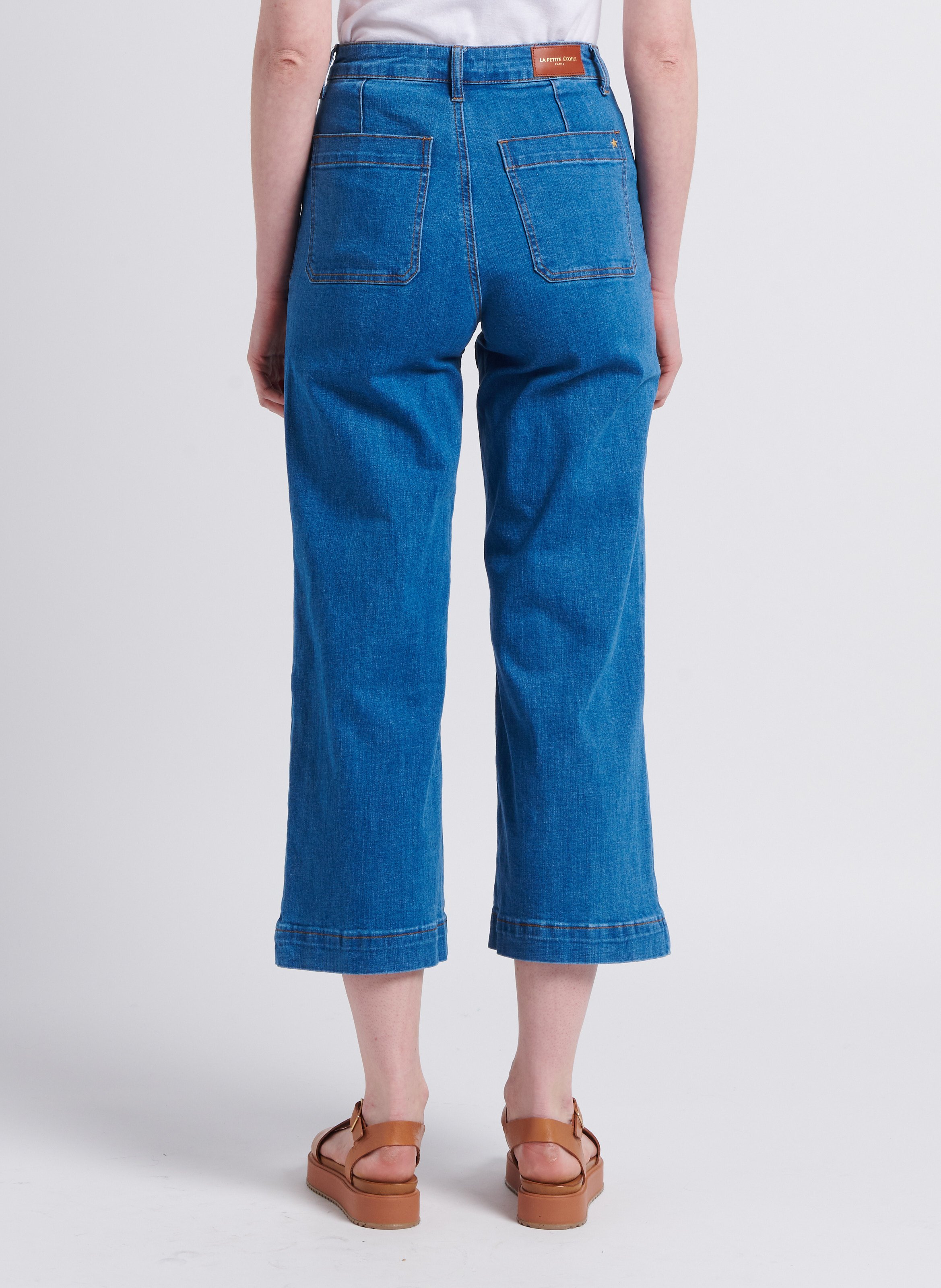 Jean flare en coton mélangé LA PETITE ETOILE Bleu