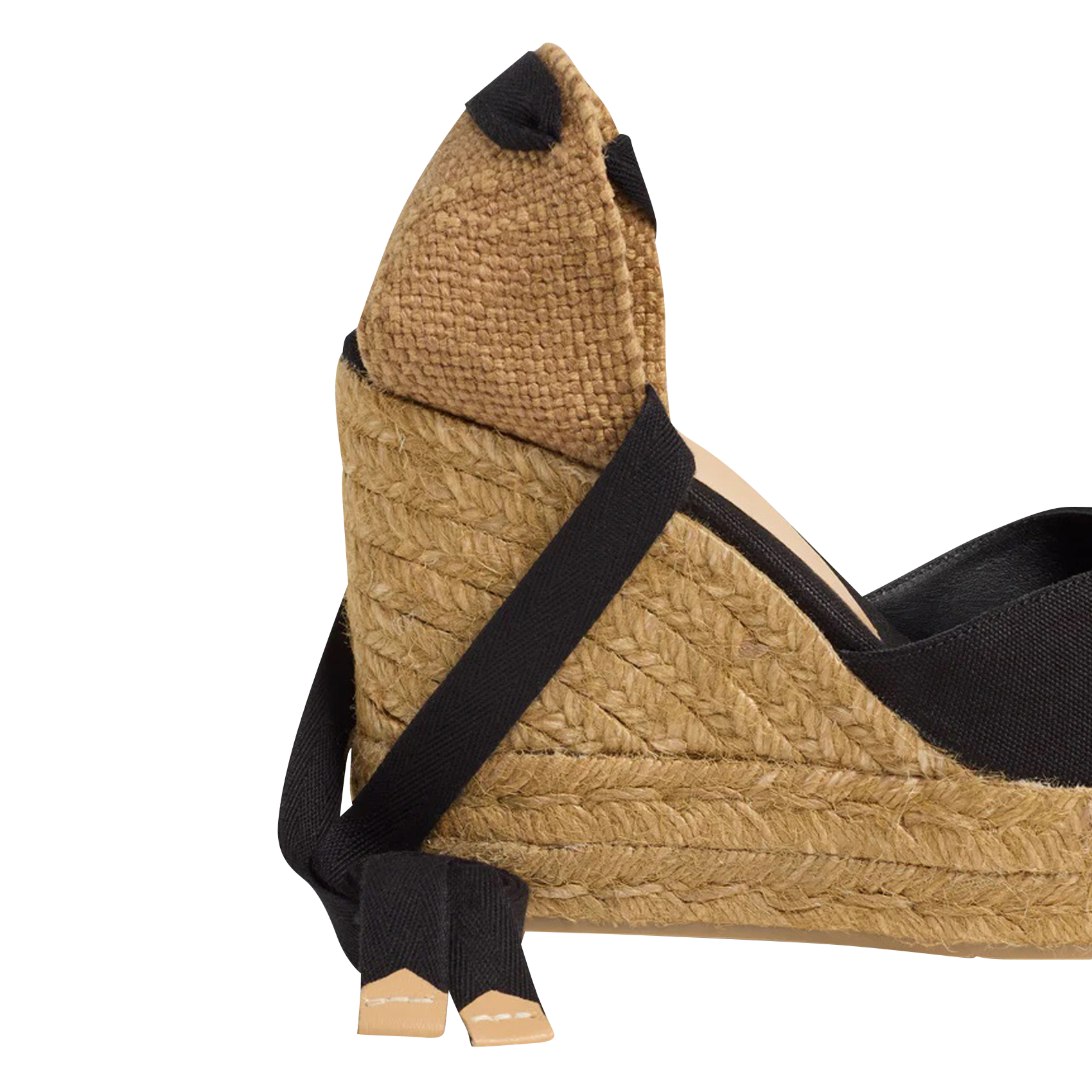 Espadrilles compensées en coton CASTANER Noir