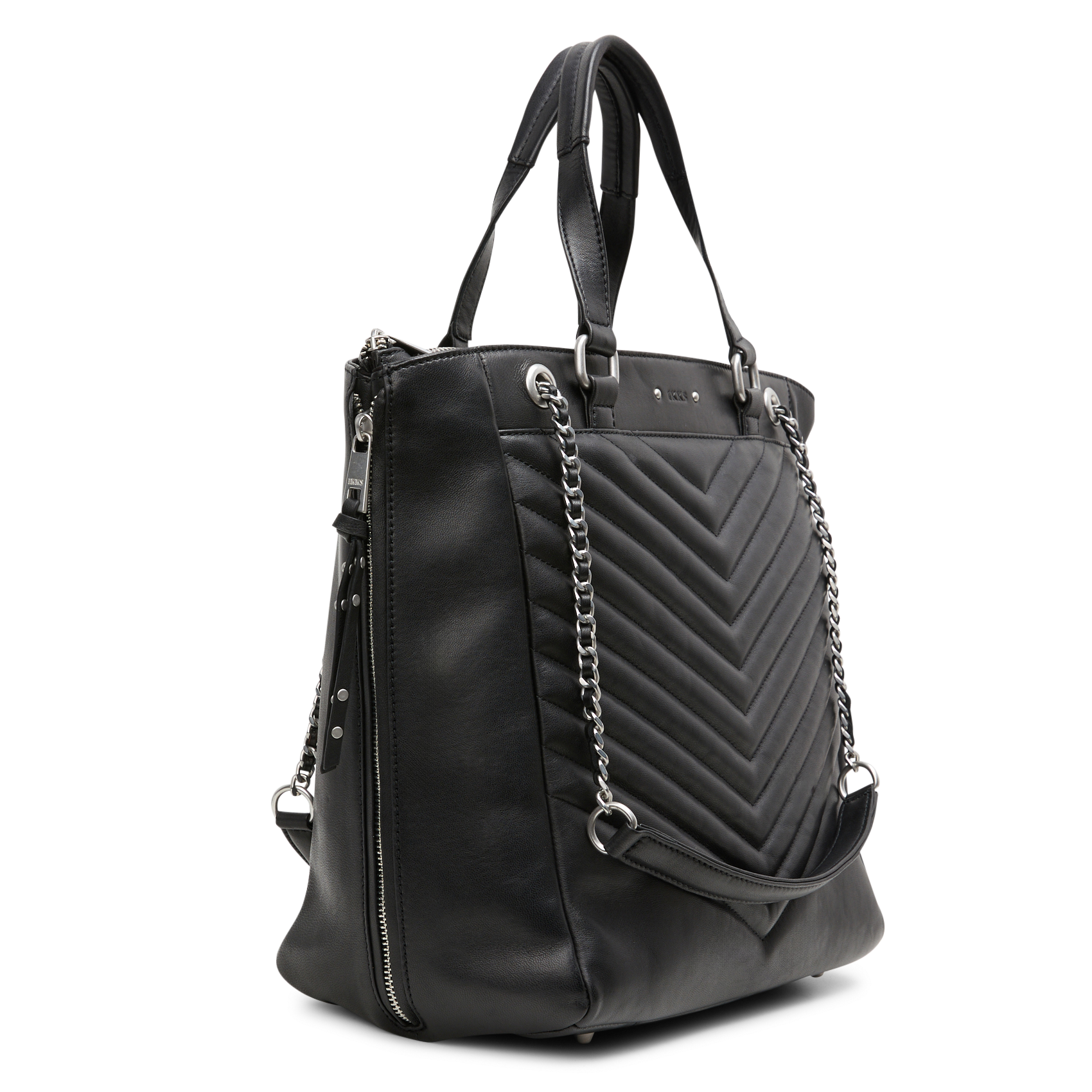 A-line leather skirt IKKS Black