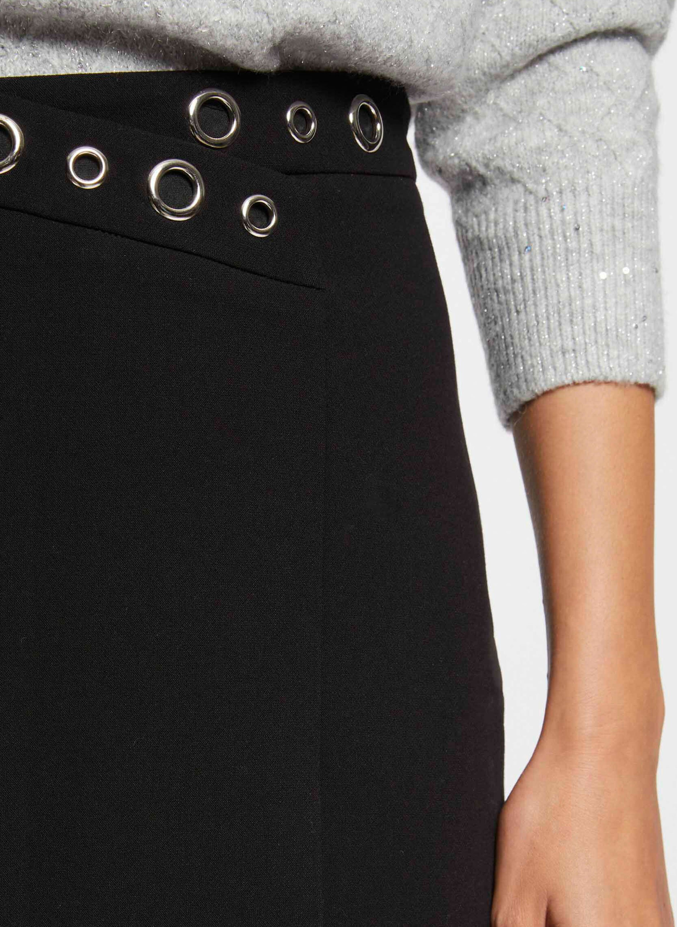 Jupe courte taille haute MORGAN Noir