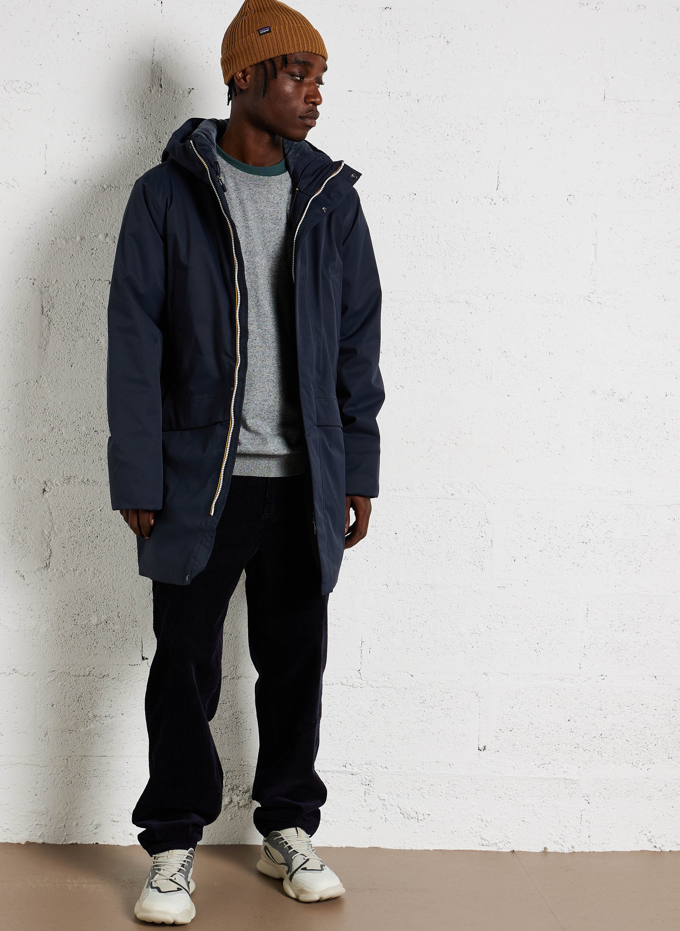 Veste longue col montant K-WAY Bleu