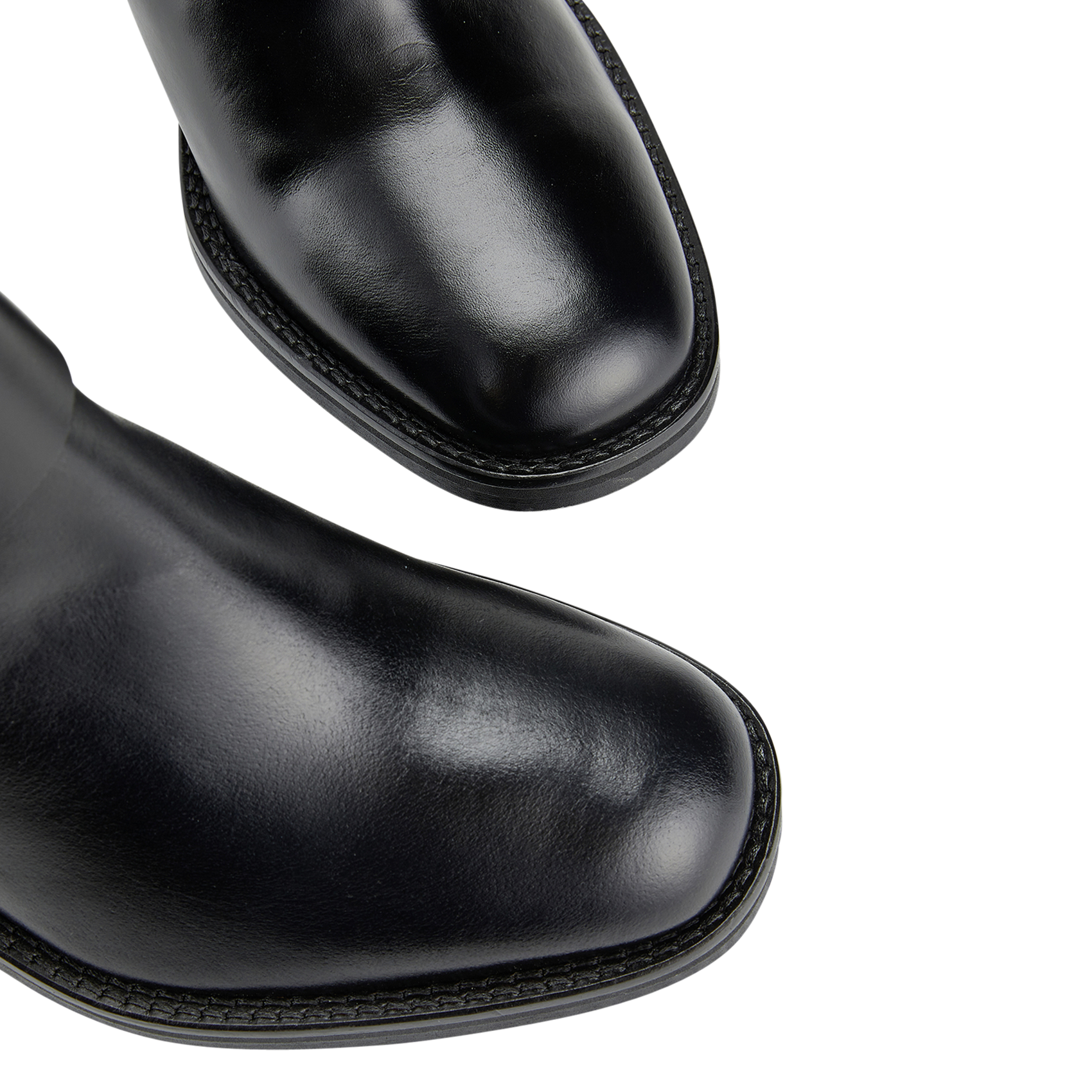 Bianca leather ankle boots COSMOPARIS Black