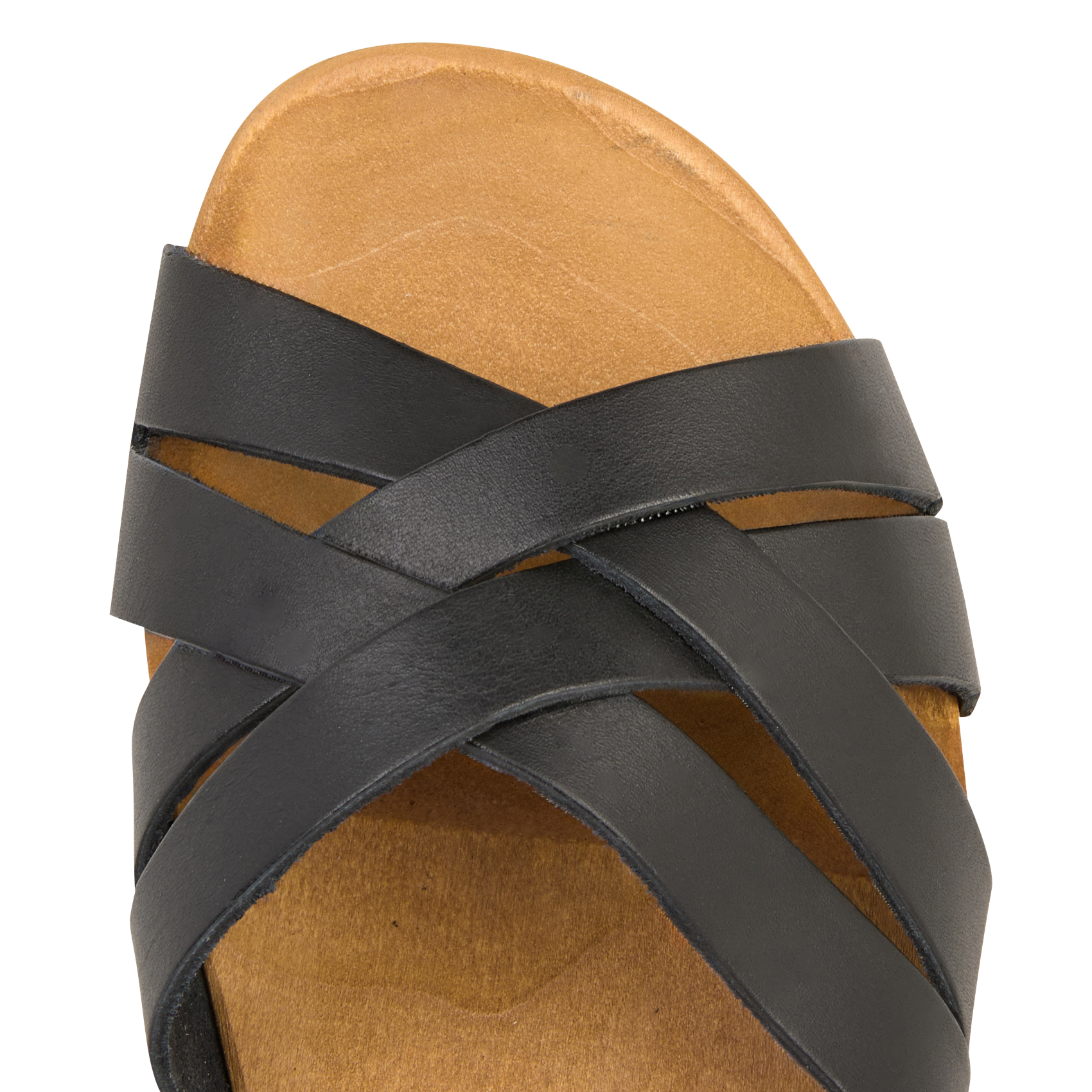 Sandalettes met hak en leer BOSABO Zwart