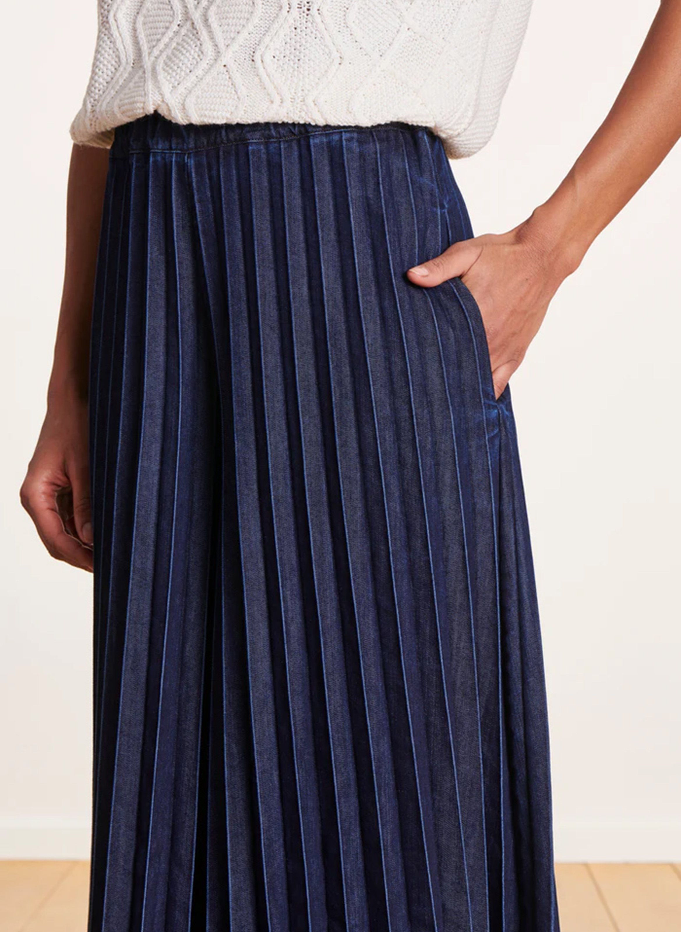 Wide leg denim pants LA FEE MARABOUTEE Blue