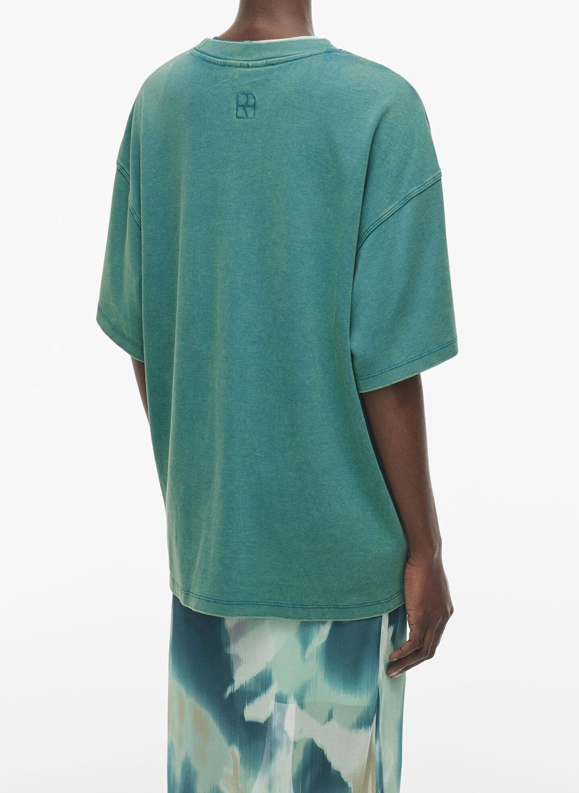 Oversized organic cotton T-shirt ROUGE EDIT Blue