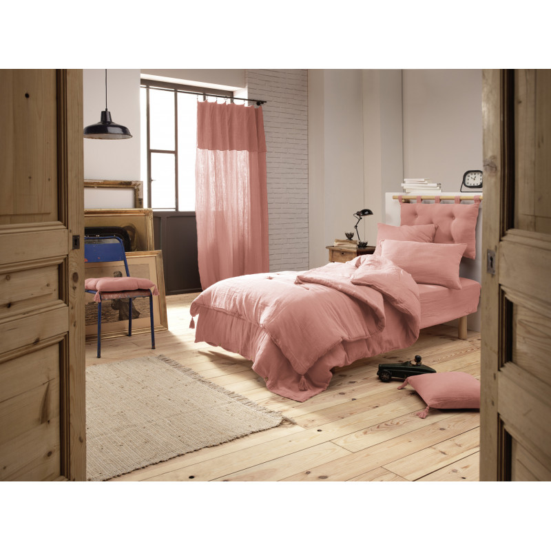 Cotton gauze headboard L'EFFET PAPILLON Pink