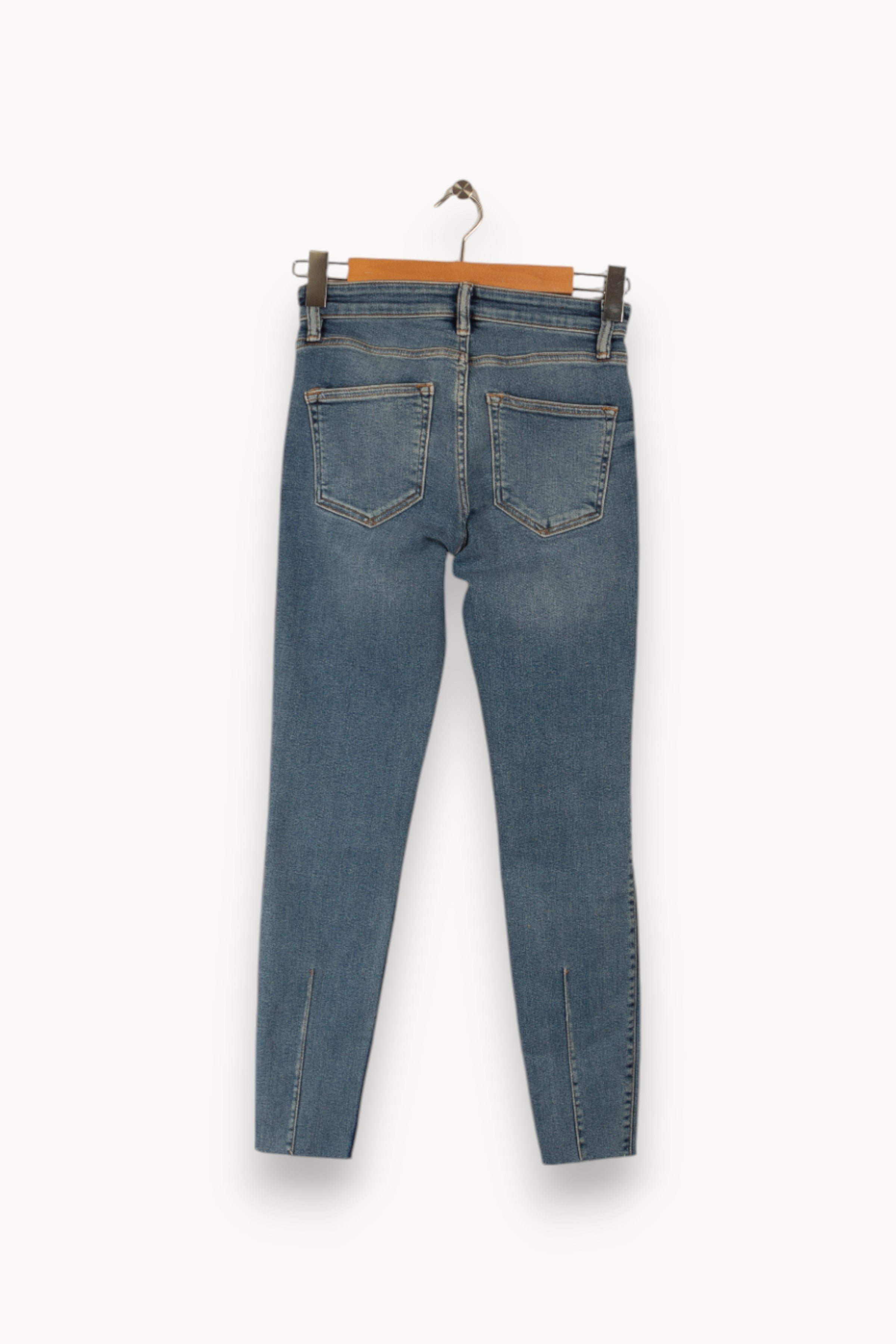 Cropped slim jeans with studs ALLSAINTS - Seconde main Blue