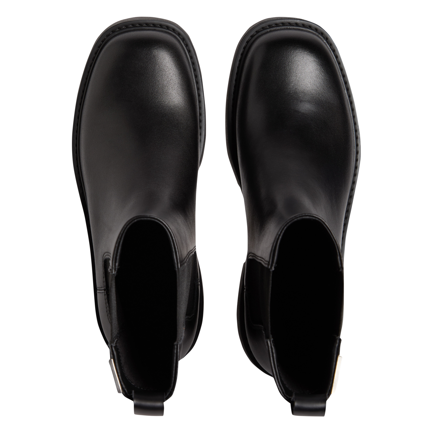 Bottines Chelsea en cuir uni CALVIN KLEIN Noir