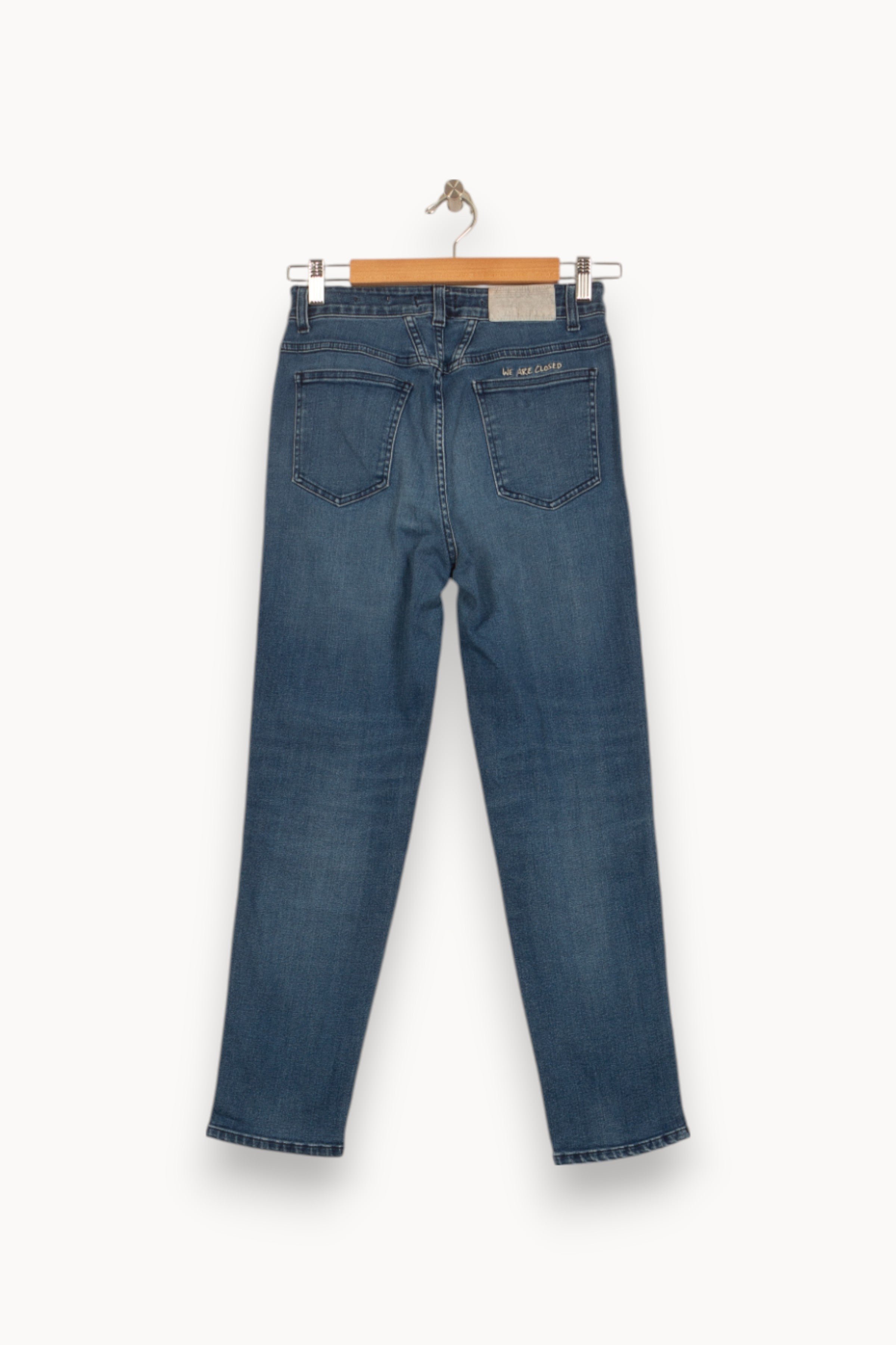 Cropped slim jeans with studs CLOSED - Seconde Main Blue