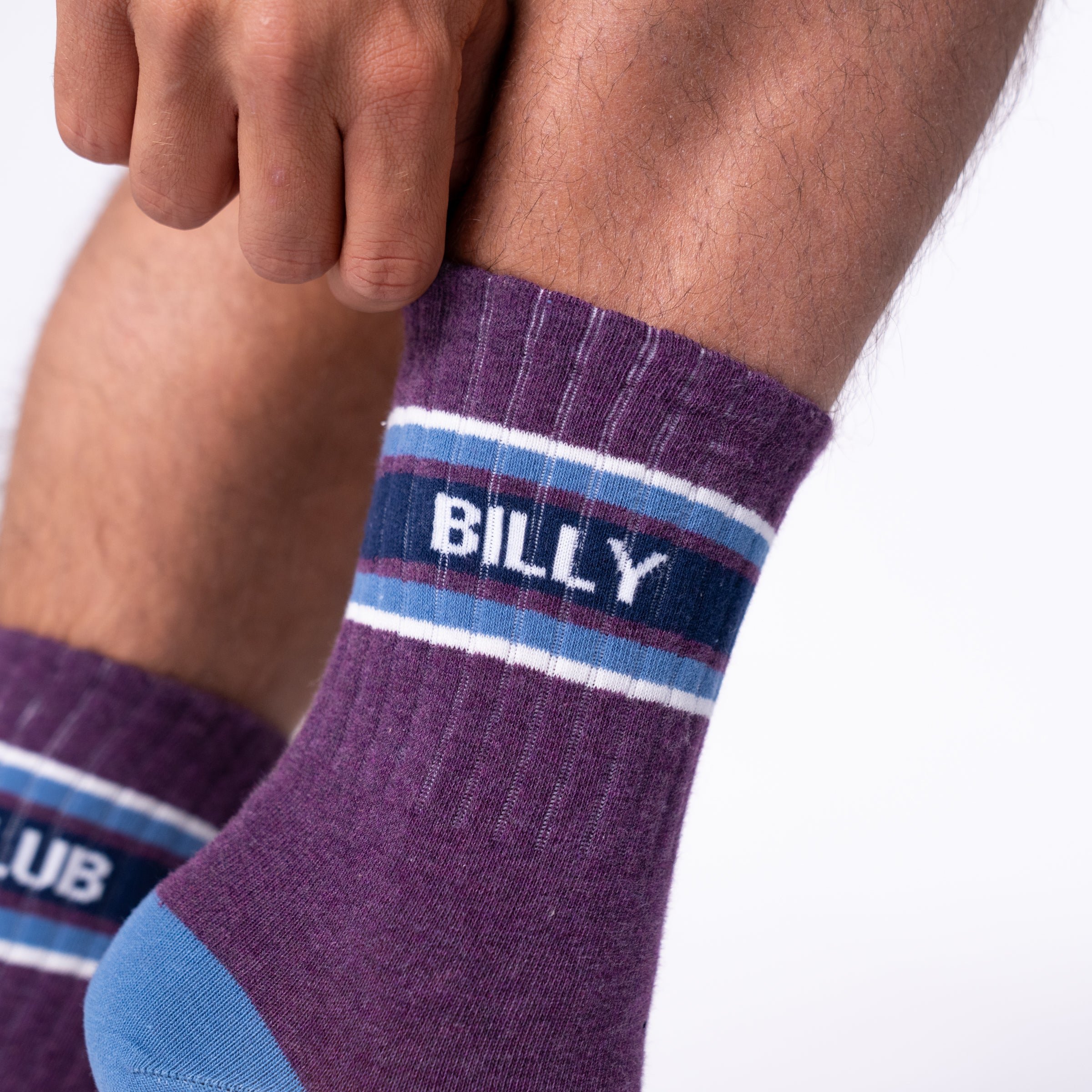 Combed Cotton Retro Socks BILLYBELT Purple