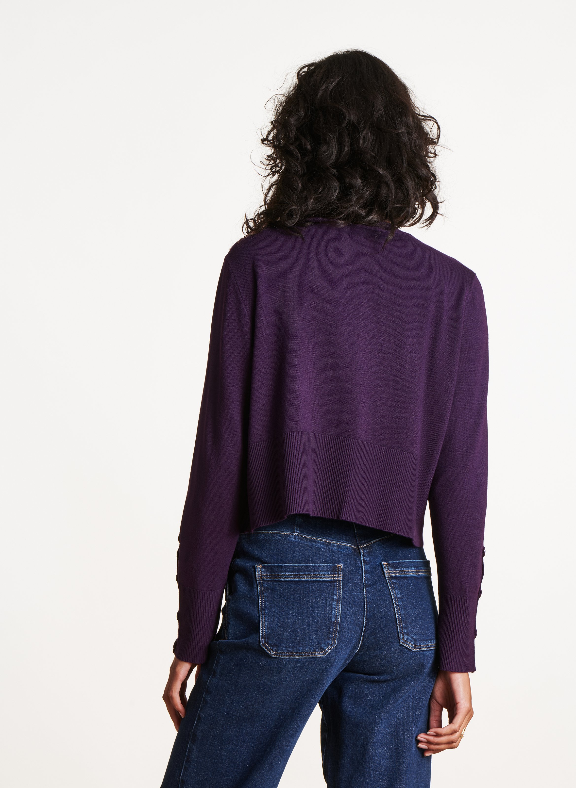 Korte rechte dunne vest LA FEE MARABOUTEE Violet