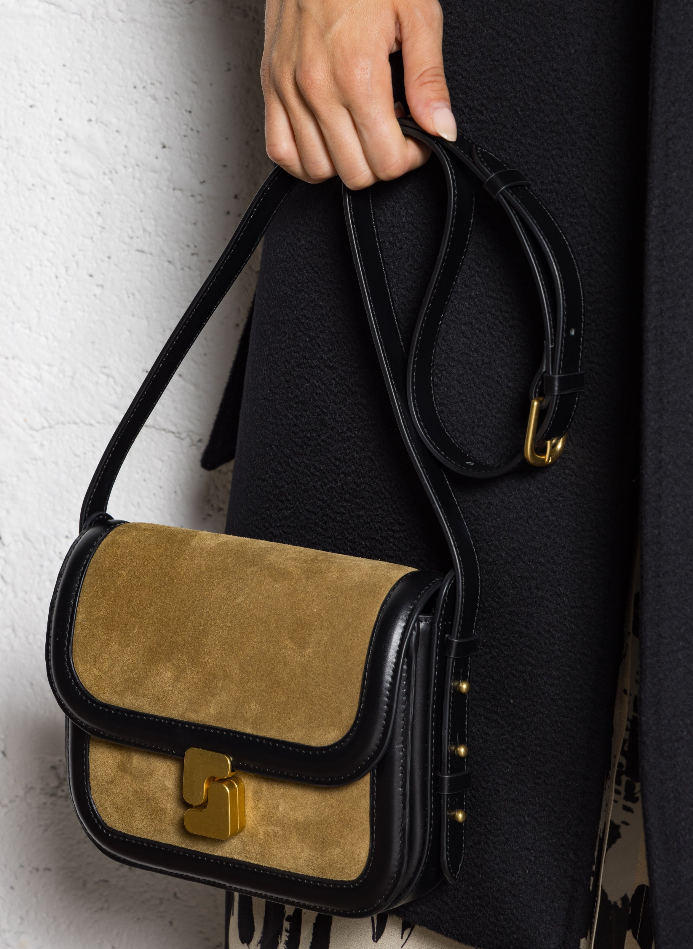 Dori leather shoulder bag SOEUR Brown