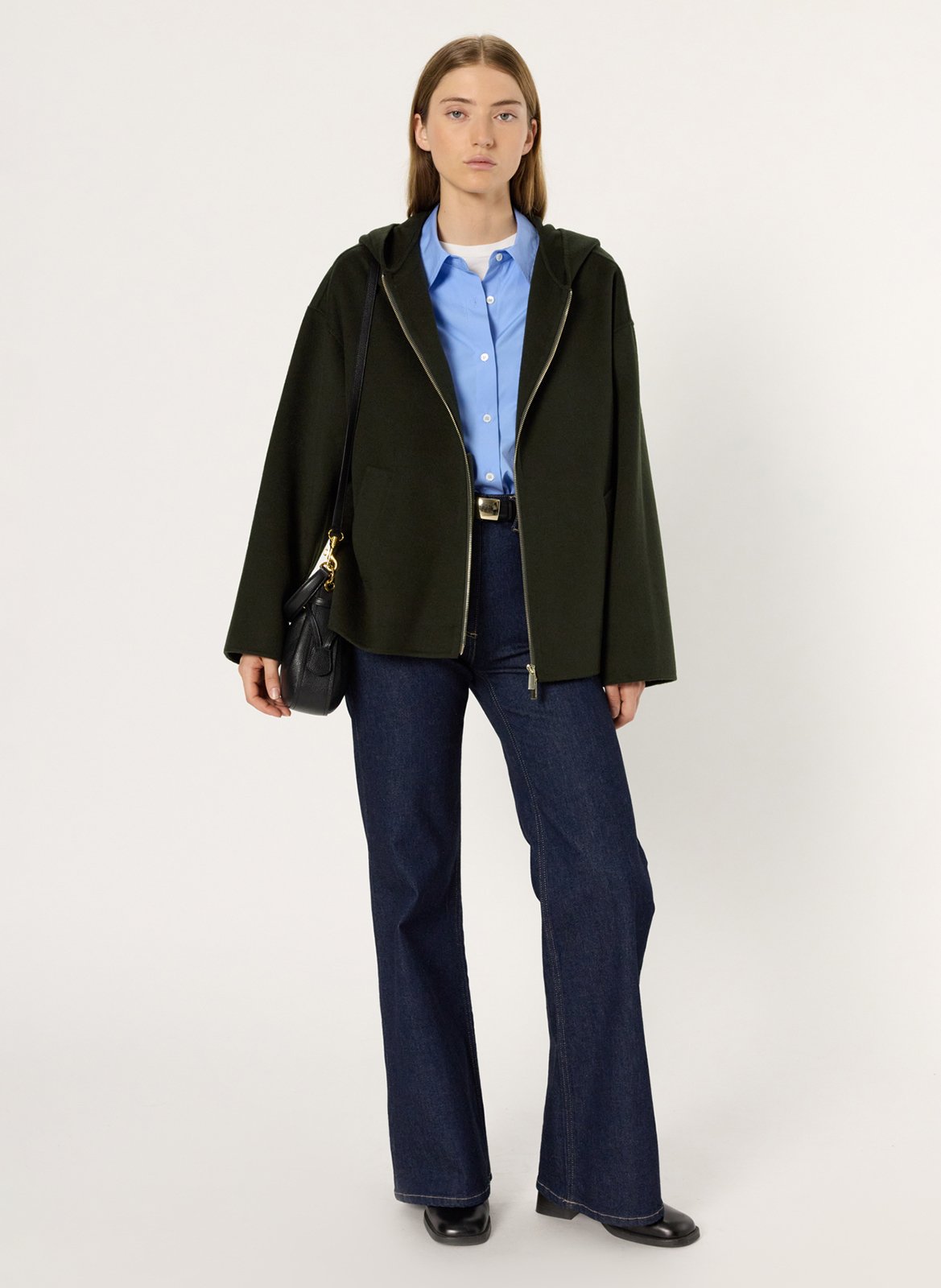 Wool hooded sweatshirt GERARD DAREL Khaki