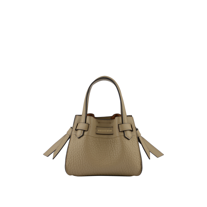 Handbag - cowhide leather POURCHET Brown