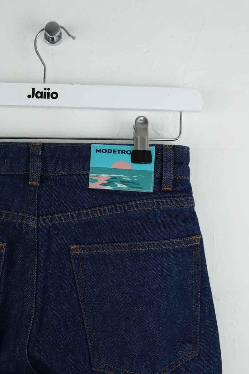 Wide-leg cotton jeans MODETROTTER - Seconde Main Blue