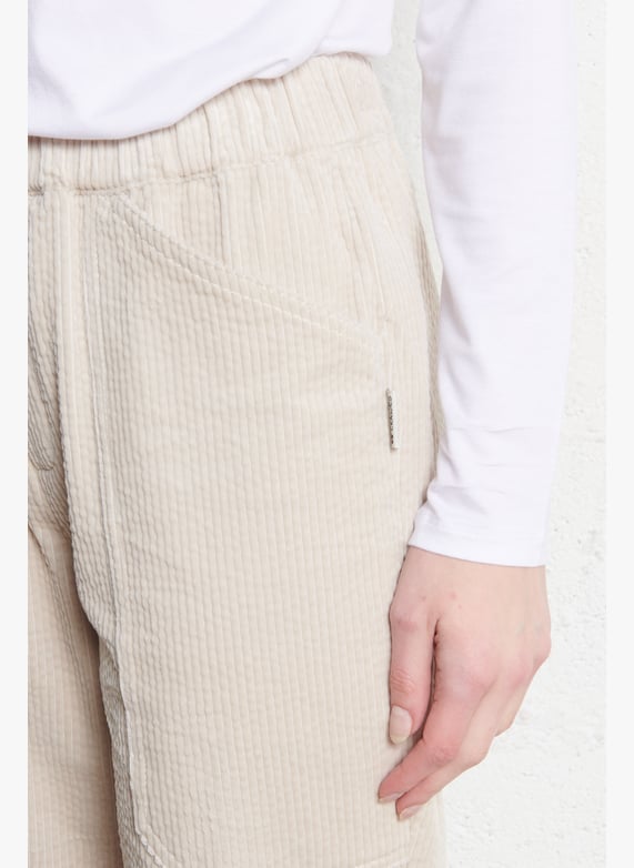 Pantalon droit en coton | Blanc by LE TEMPS DES CERISES Pantalon droit en coton Blanc