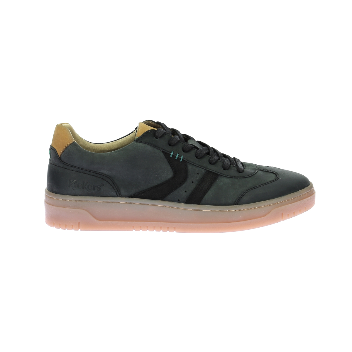 Low leather trainers KICKERS Black