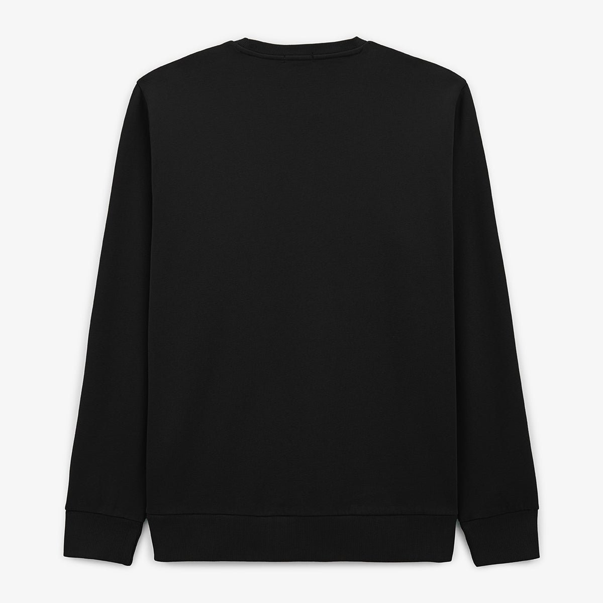 Plain round neck sweatshirt SERGE BLANCO Black
