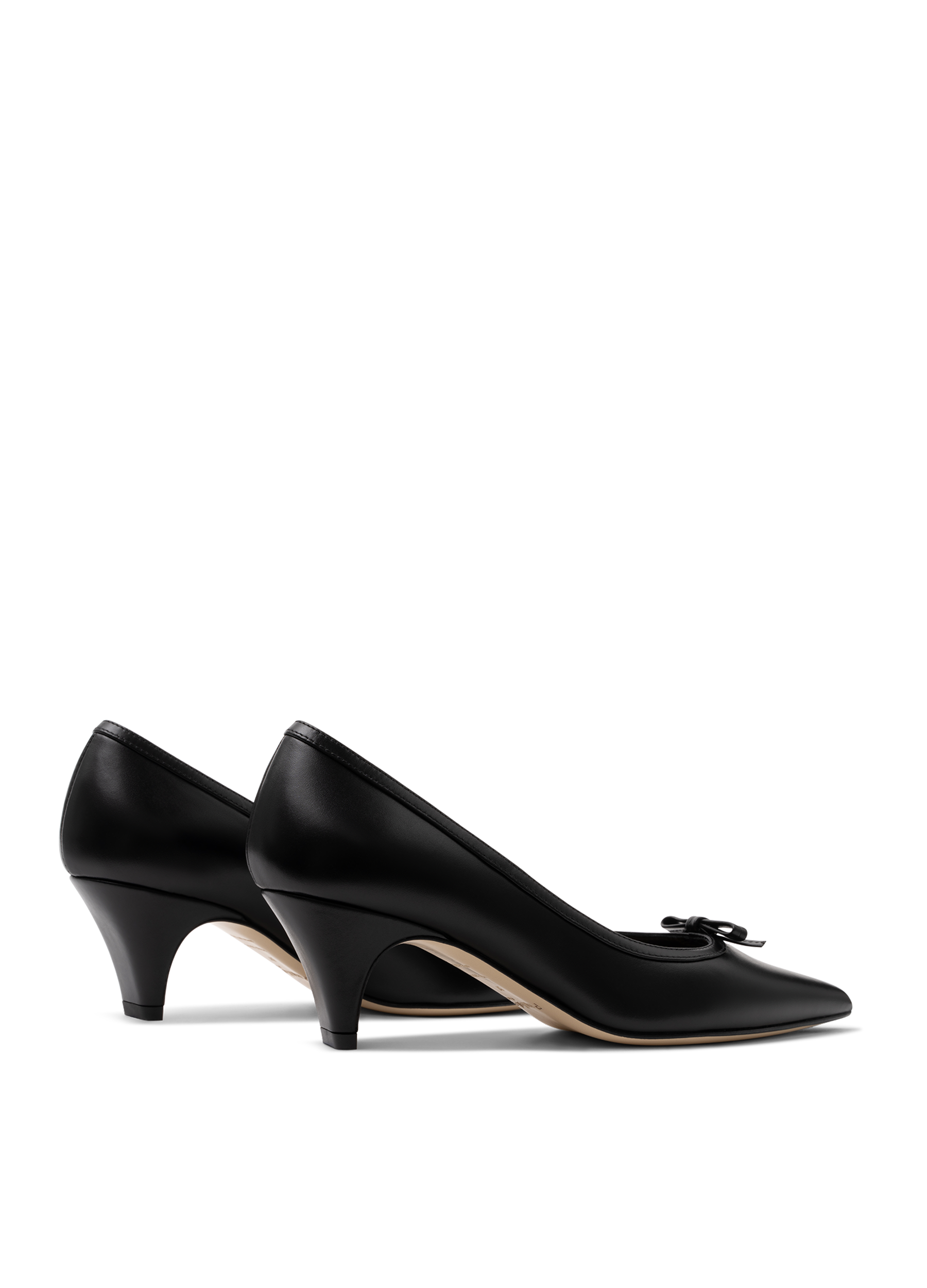 Smooth black calf leather pumps PARALLELE PARIS Black