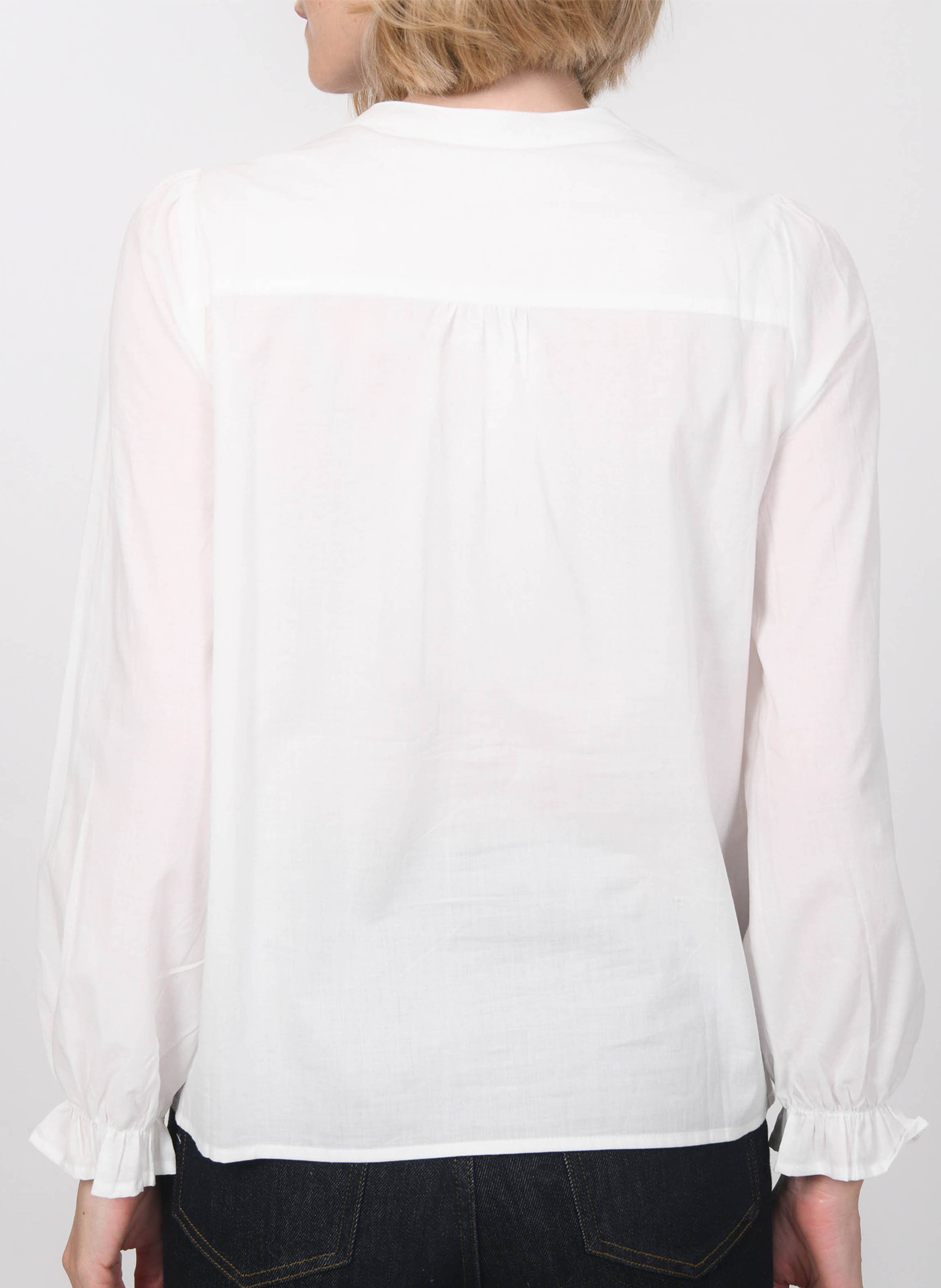 Chemise col rond en coton KOOKAI White