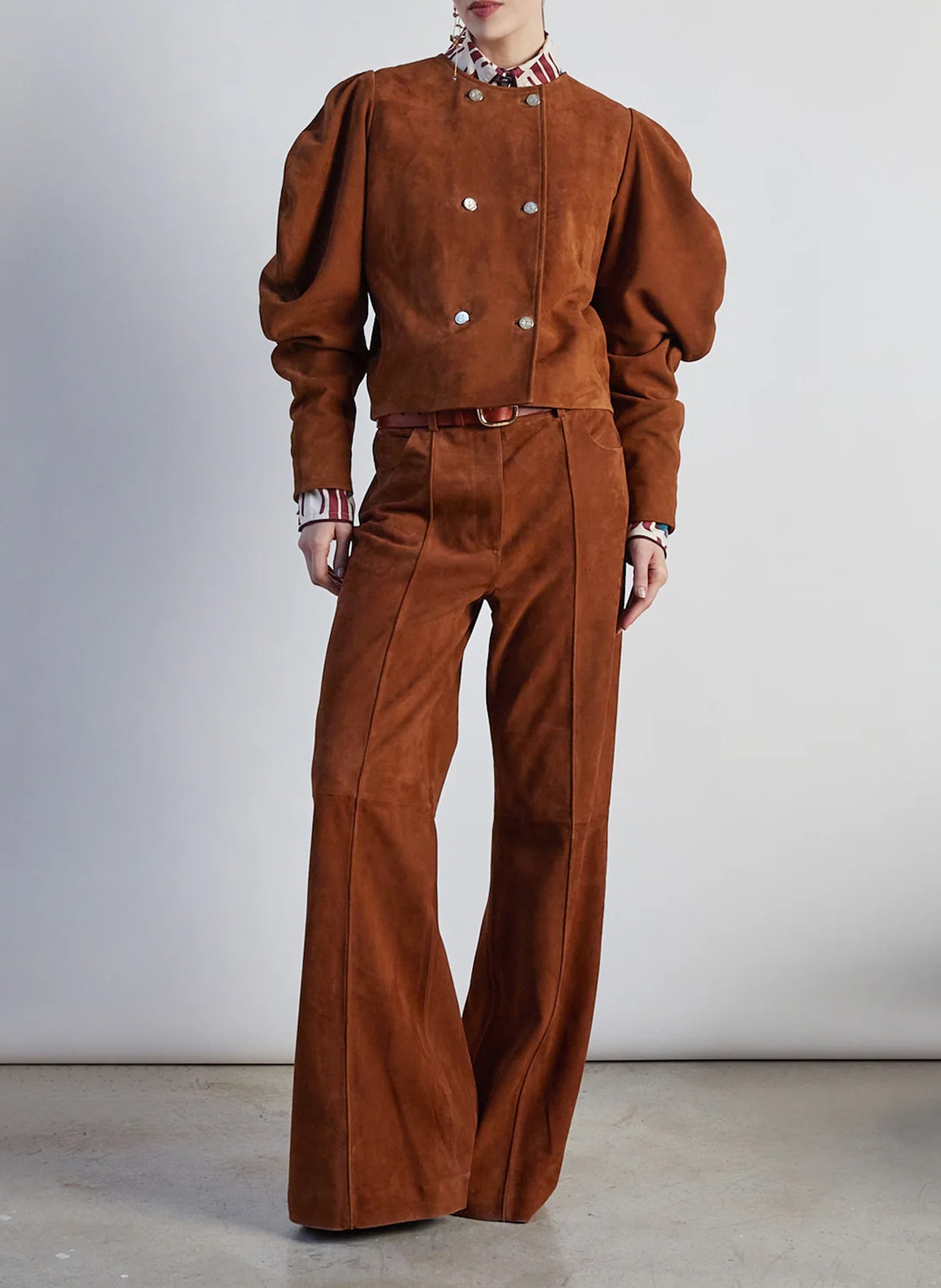 Veste ample en coton côtelé THE LABEL EDITION Marron