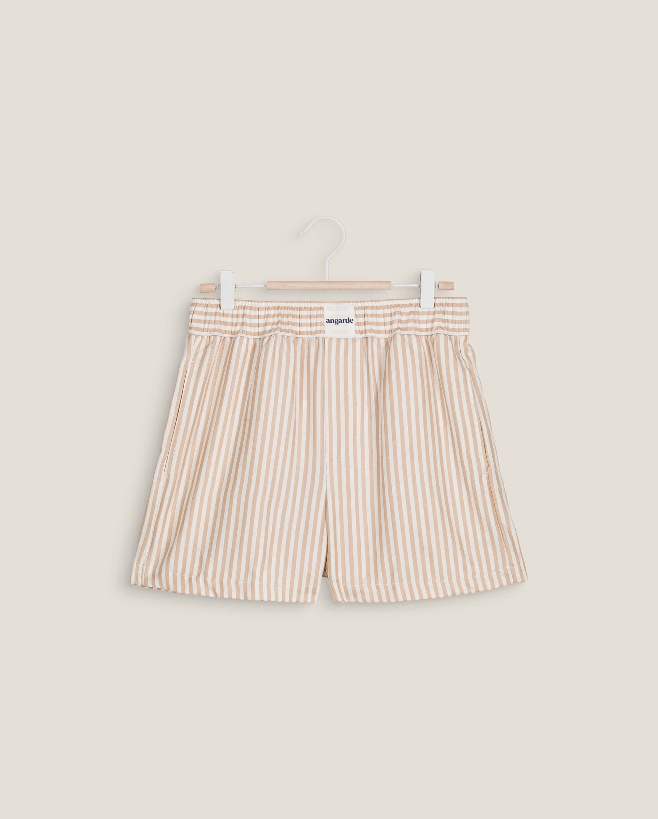 Short women's pajama, latte ANGARDE Brown