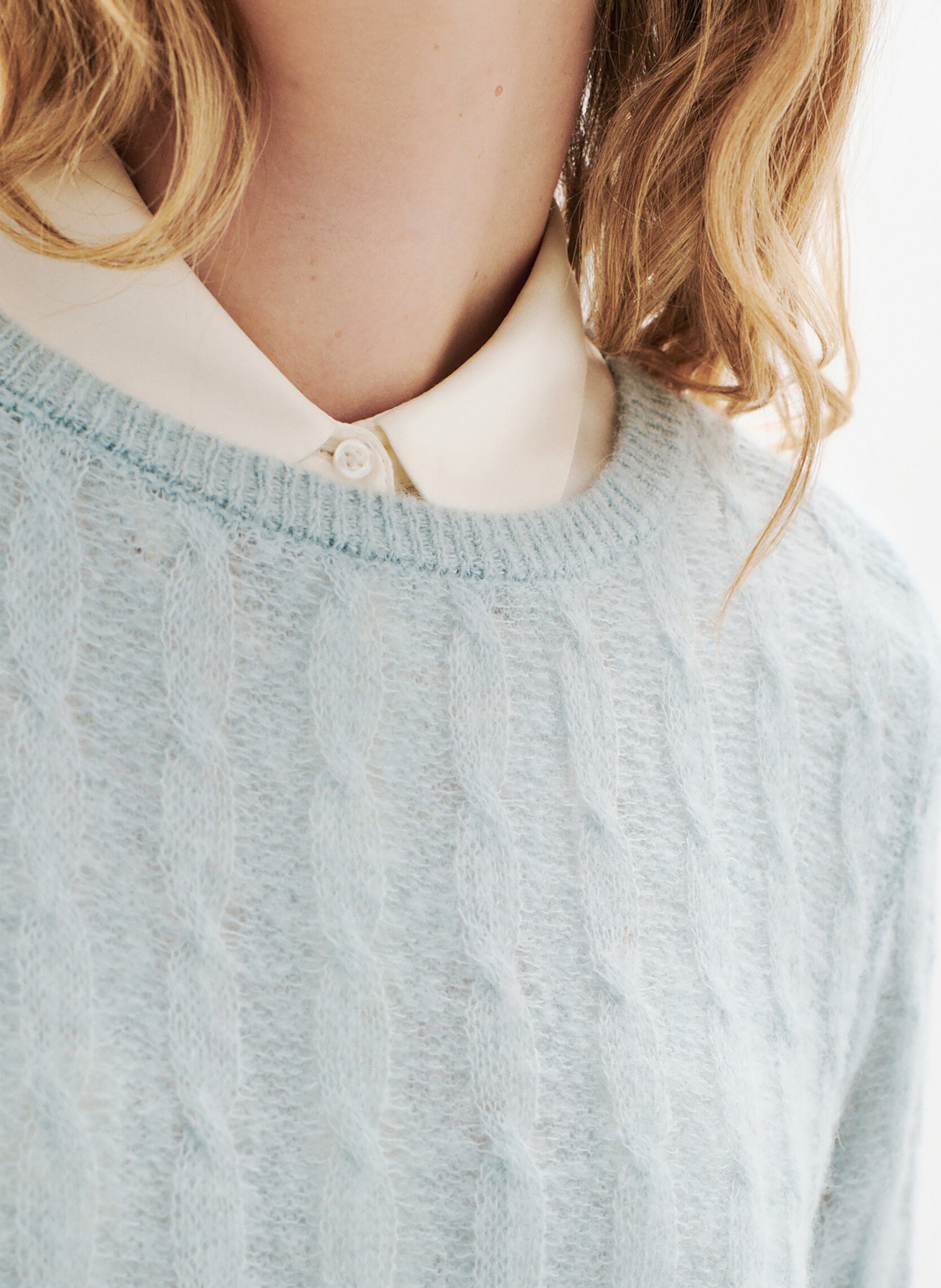 Pull col rond  CAROLL Bleu