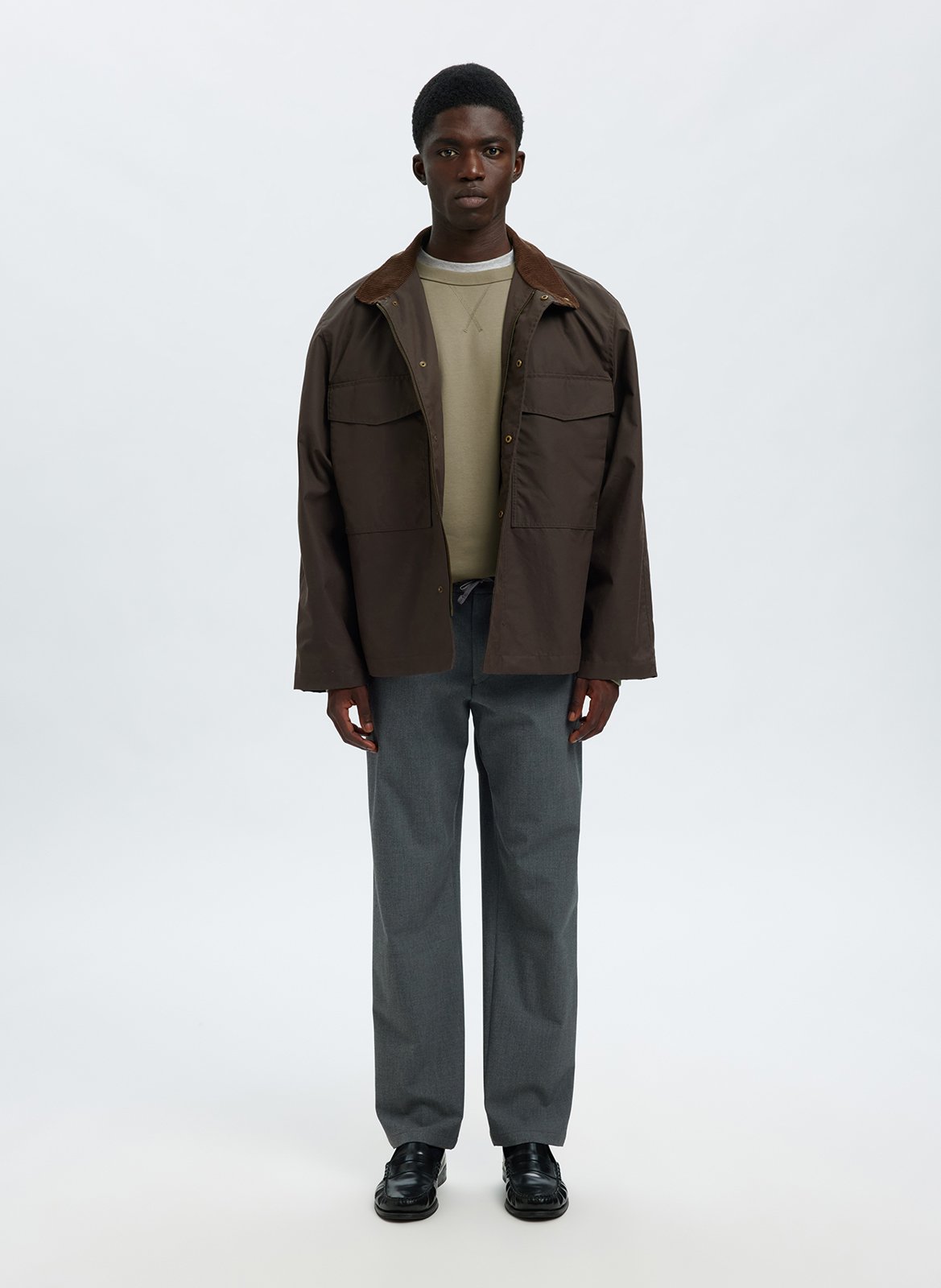 Sweat col rond SELECTED Gris