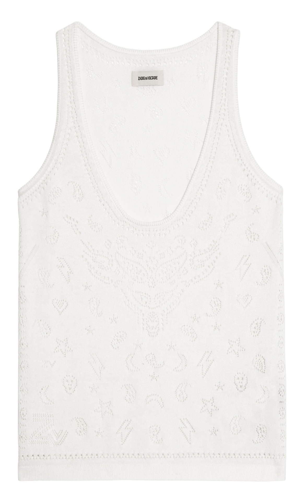 Rechte, katoenen singlet met ronde hals ZADIG&VOLTAIRE Wit